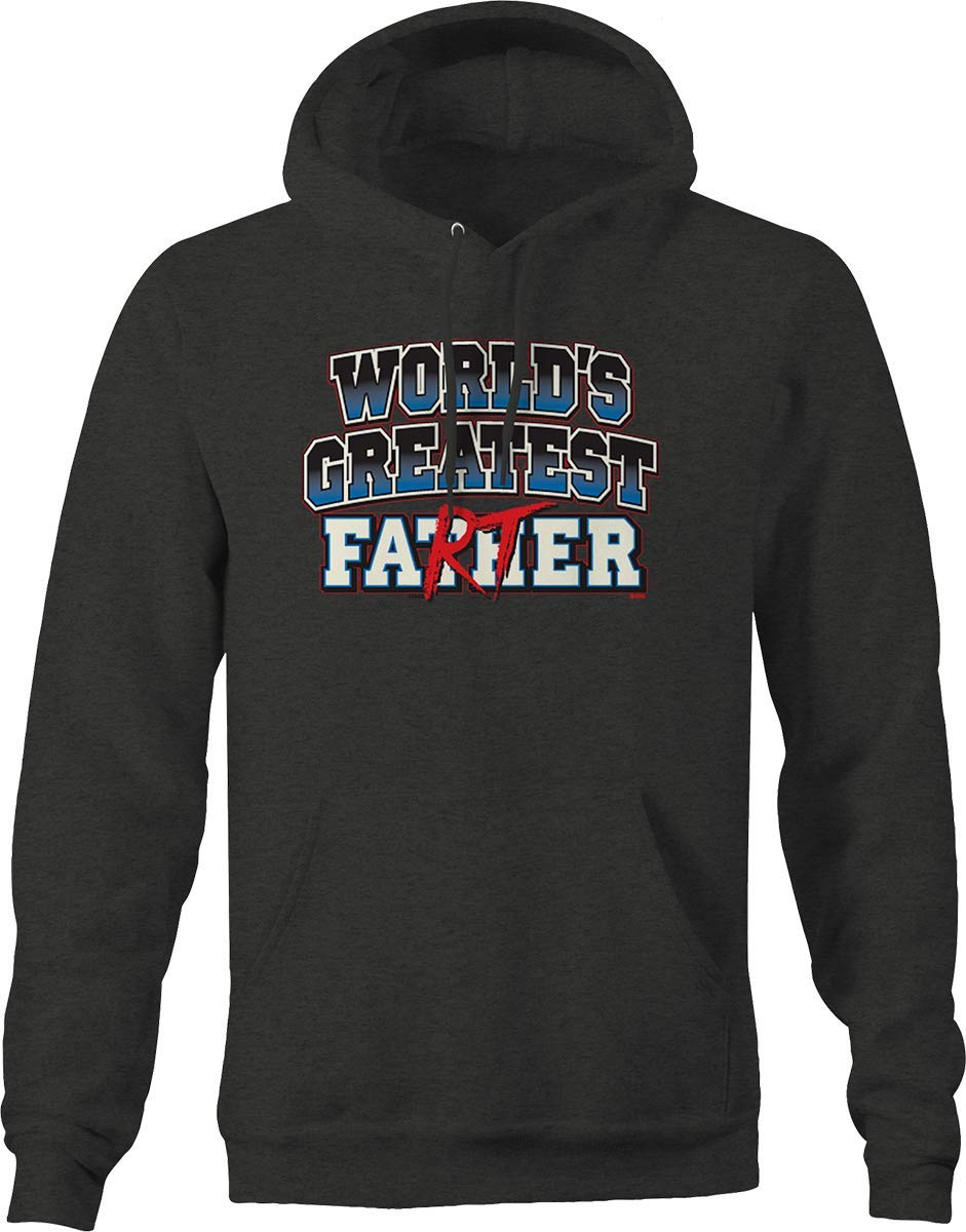 World's Greatest Farter Hoodie for Men - Bold Print Pullover Sweatshirt - Comfortable Gray Hooded Sweater - Funny Gag Gift for Pranks & Parties
