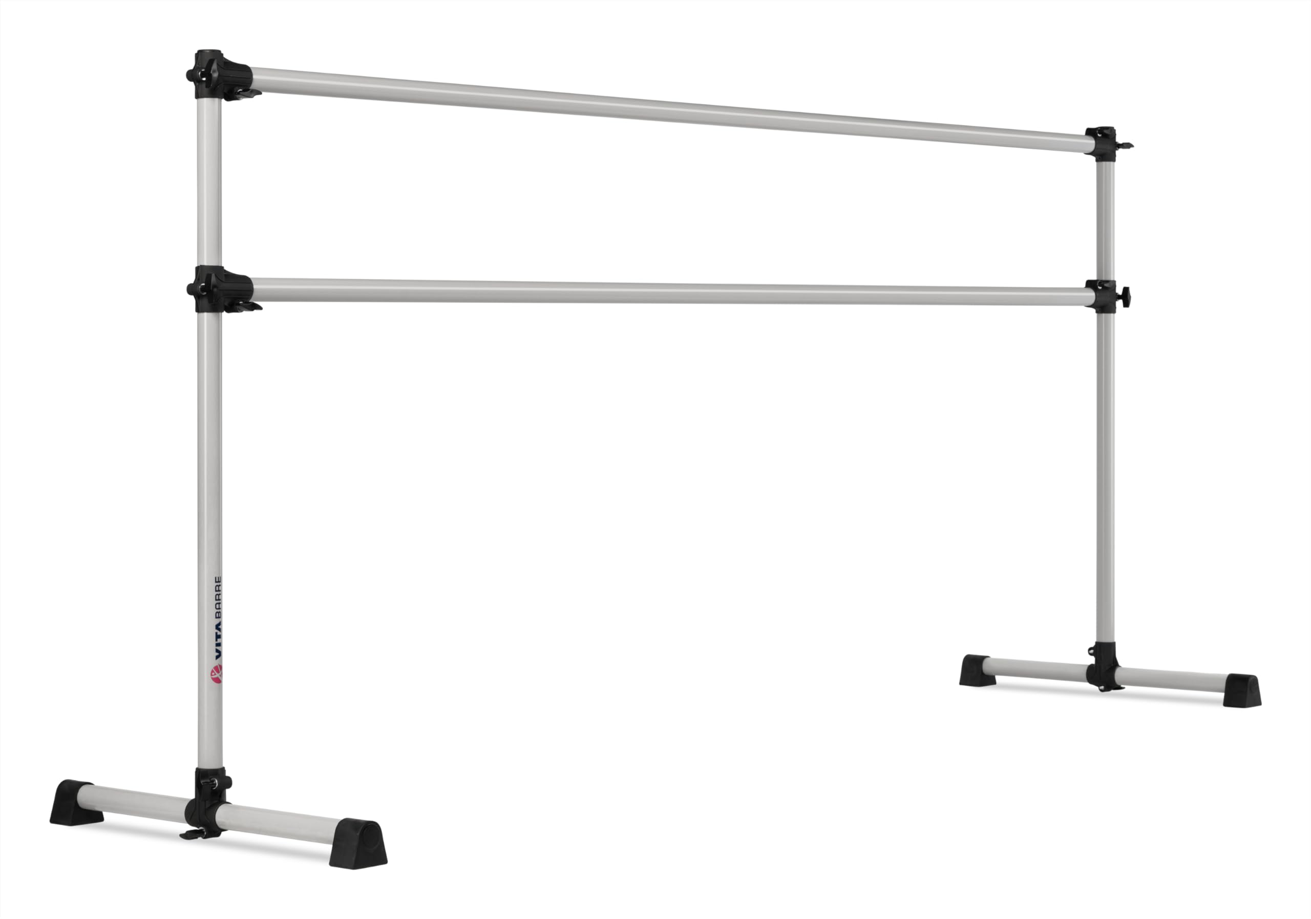 VITA Barre Portable Freestanding Double Ballet Barre - Adjustable Height Aluminum Dance Bar for Home & Gym - USA Made Exercise Equipment for Kids & Adults - Perfect for Ballet, Fitness, Pilates & Yoga Practice