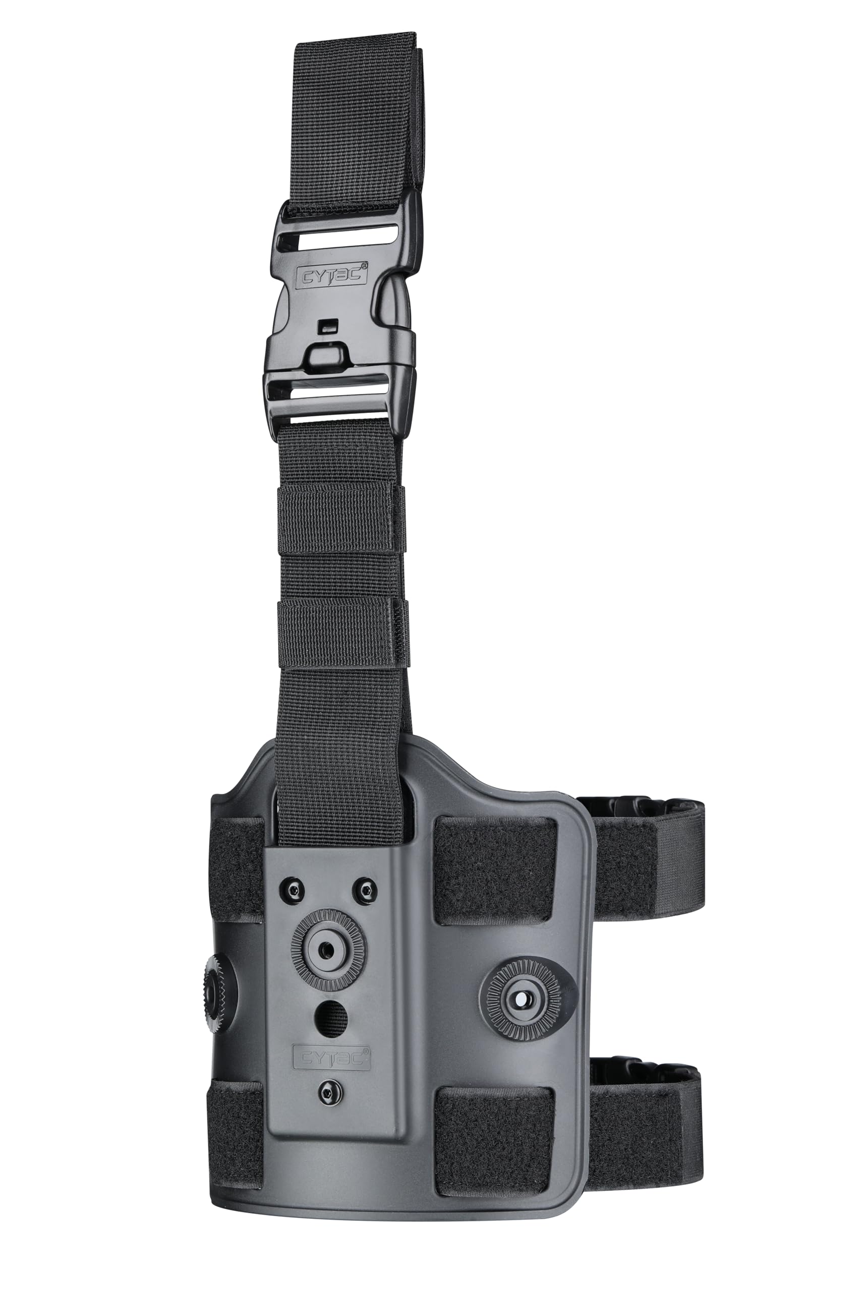 CYTAC 360° Adjustable Tactical Holster Attachment for R-Defender - Compatible with Belt Clip, MOLLE, Belt Loop, Drop Leg & Shoulder Harness (Includes 2 Drop Leg Platforms) - Perfect for Military, Law Enforcement & Airsoft Training