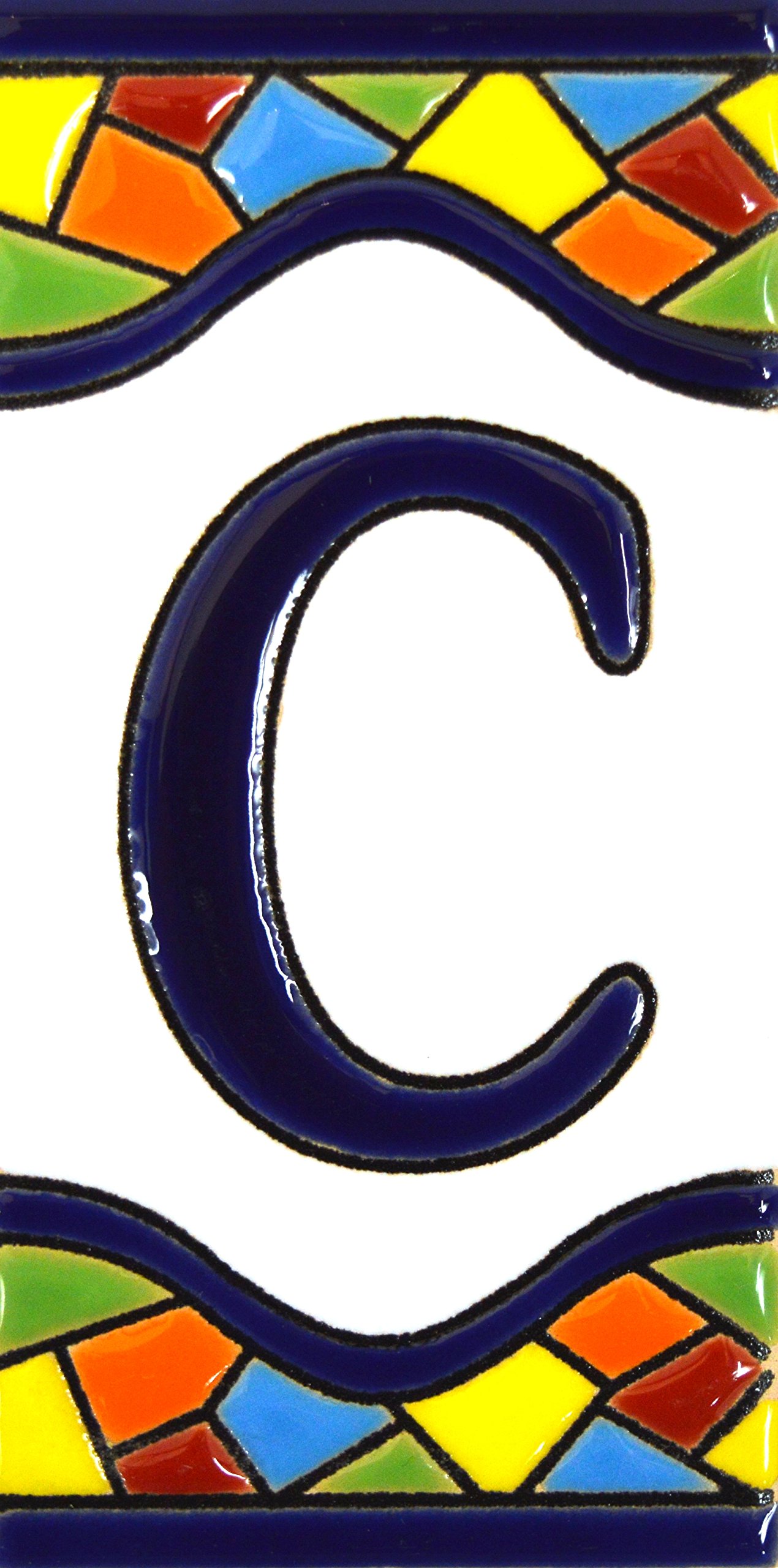 Ceramic House Letter Tile - Decorative Sign with Letter 