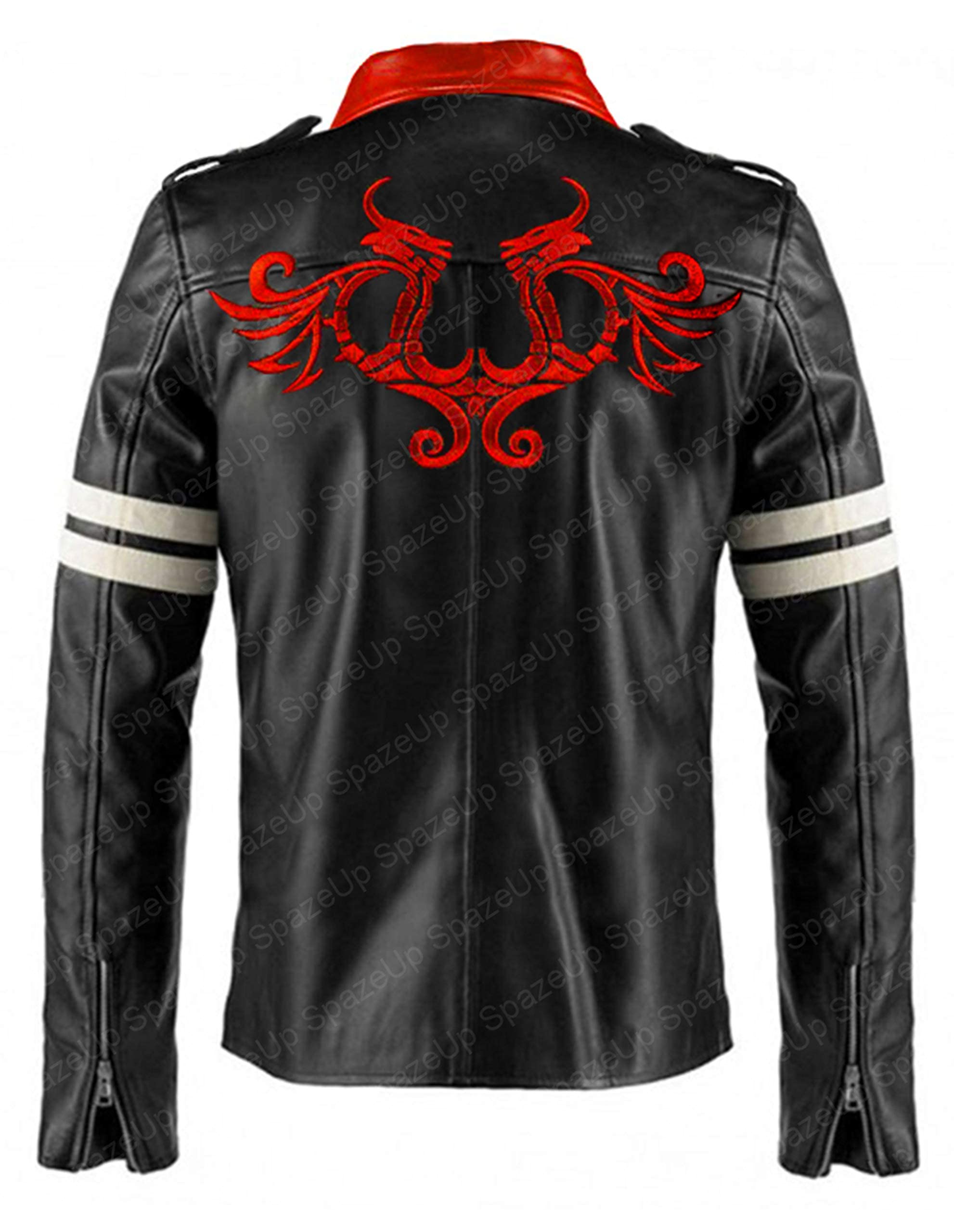 Alex Mercer Black Men's Leather Jacket with Dragon Patch - Stylish Biker Jacket for Halloween & Gaming Cosplay - Perfect for Costume Parties, Comic Con & Everyday Wear
