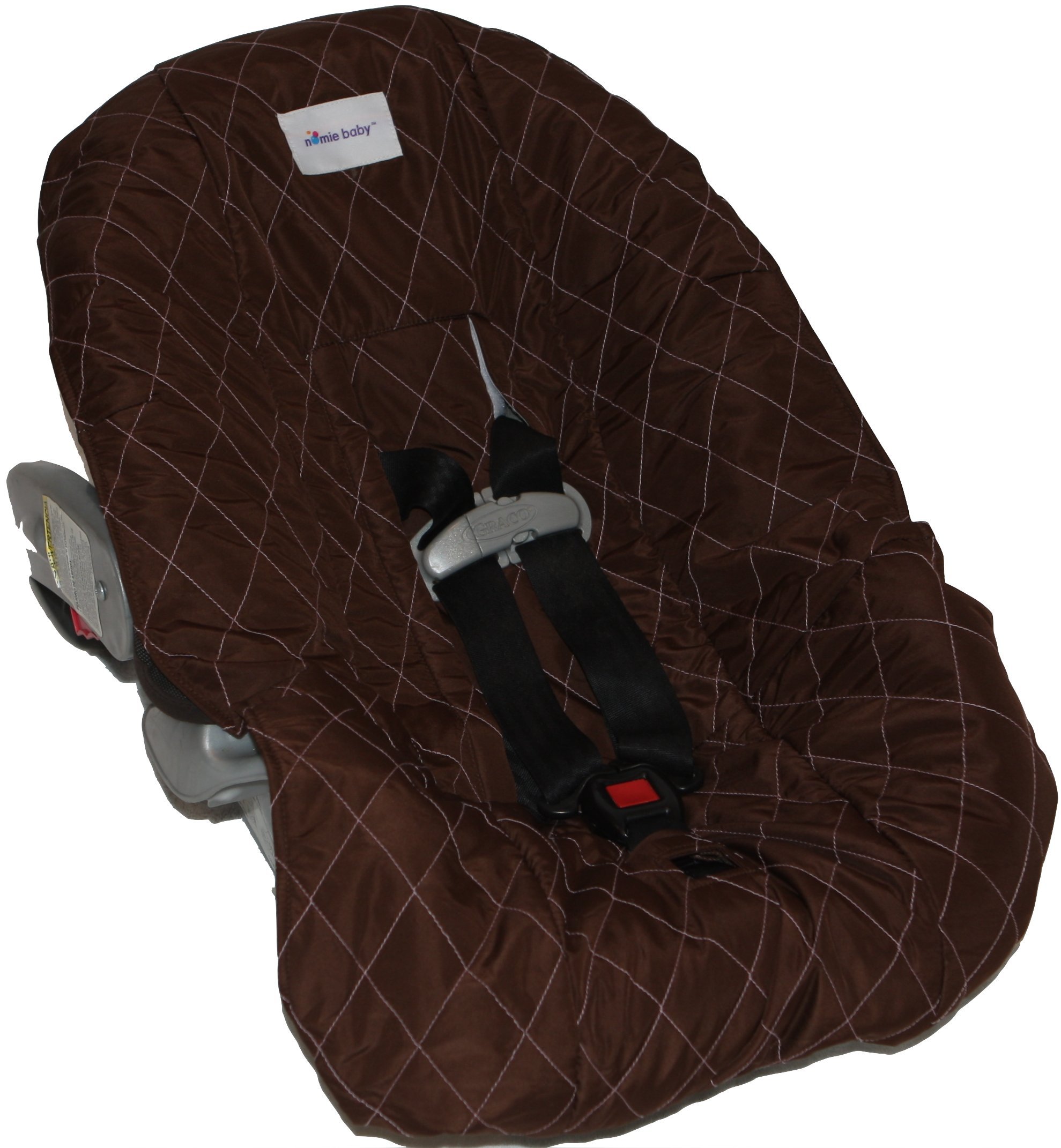 Premium Brown & Pink Infant Car Seat Cover - Soft, Breathable & Waterproof - Perfect for Baby Safety & Comfort in Cars, Strollers & Travel