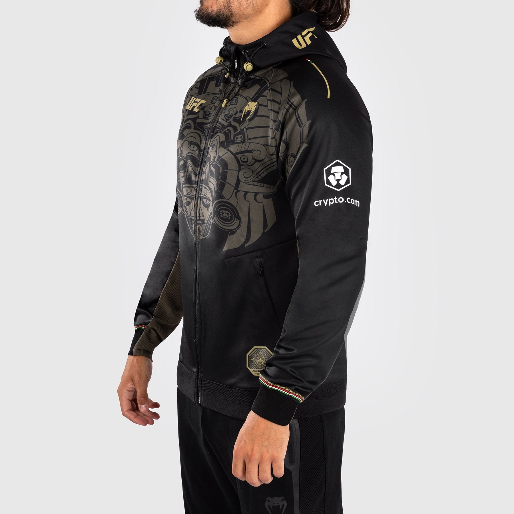 Venum Authentic UFC Fight Night Men's Walkout Hoodie - Black | MMA Training & Streetwear Fashion