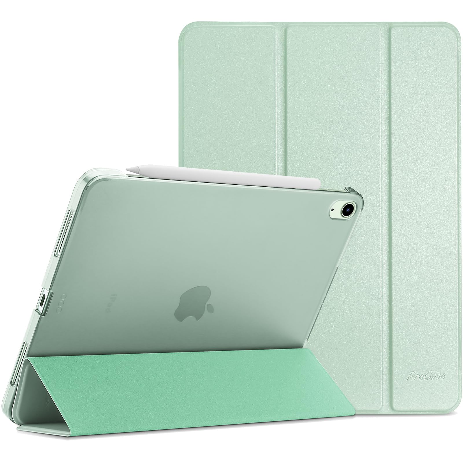 ProCase iPad Air 11-inch M3/M2 & 10.9-inch 5th/4th Gen Smart Protective Case - Slim Fit Shockproof Cover for iPad Air 2020-2025 (Green) | Perfect for Work, School & Travel