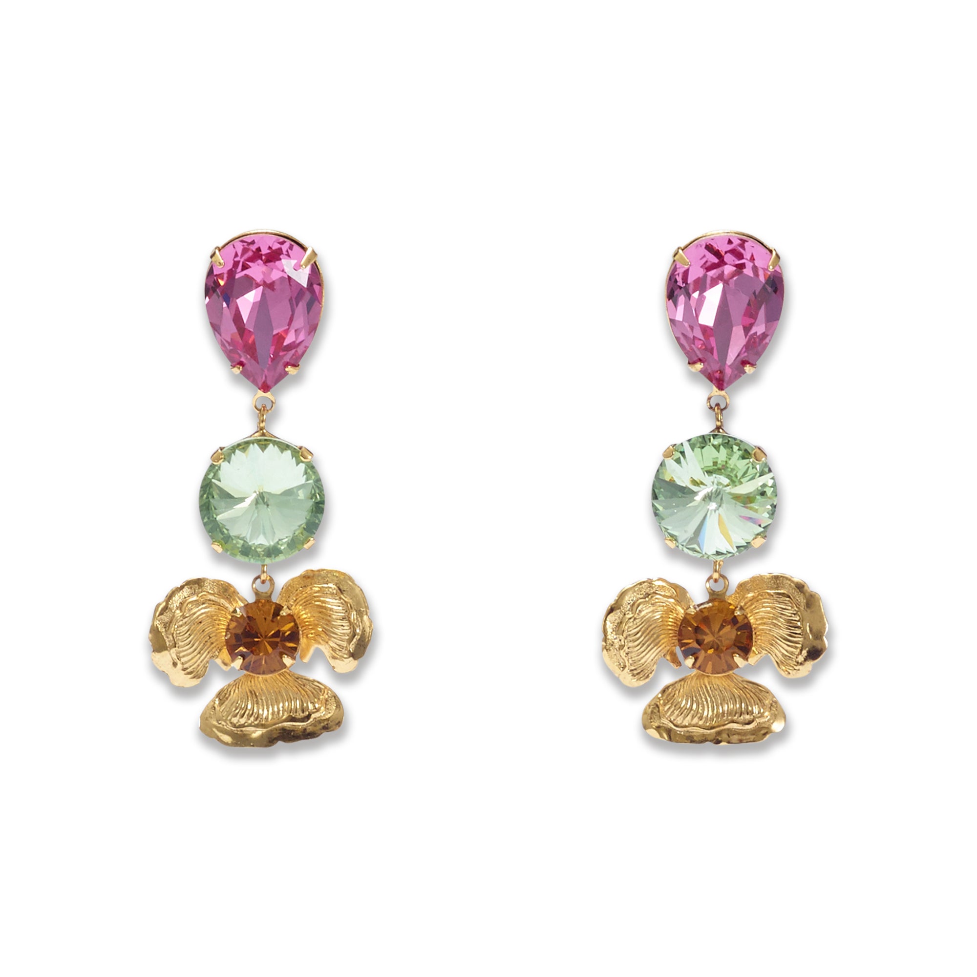 Annabel Rose Floral Earrings for Women - Elegant Handmade Flower Dangle Earrings - Perfect for Weddings, Parties & Special Occasions