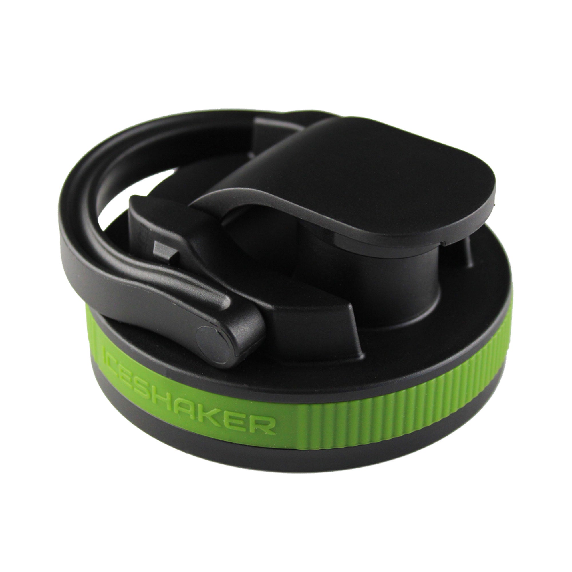 26oz Protein Shaker Bottle Lid - Black with Green Band for Gym, Workout & Sports Hydration