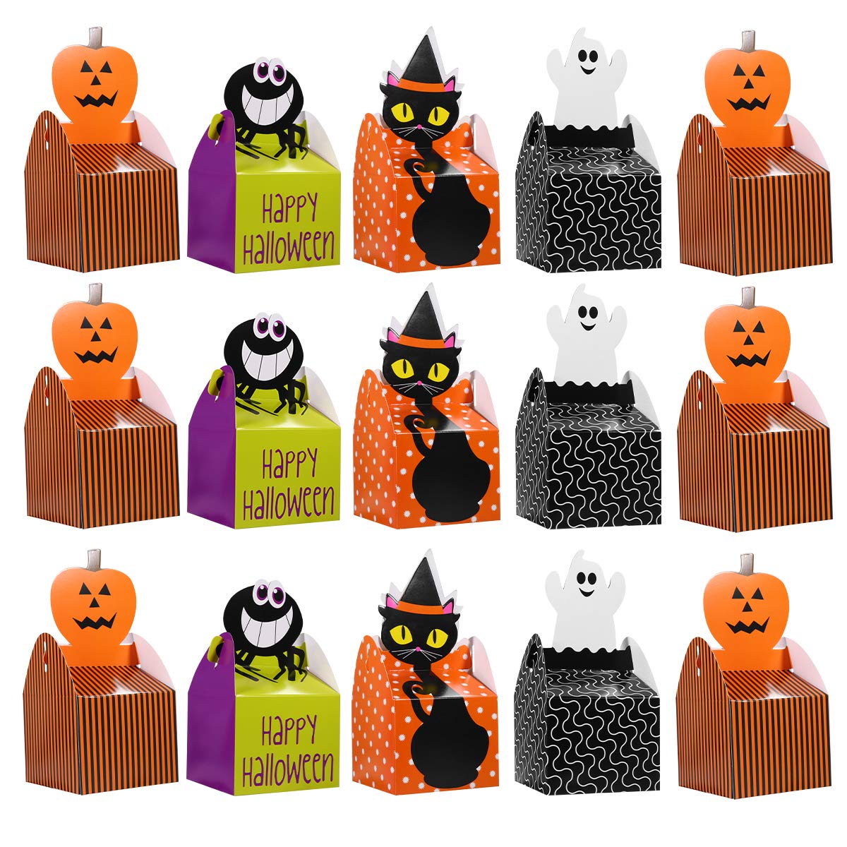 Halloween Candy Box - 32Pcs Spider Gift Storage Box for Party Favors