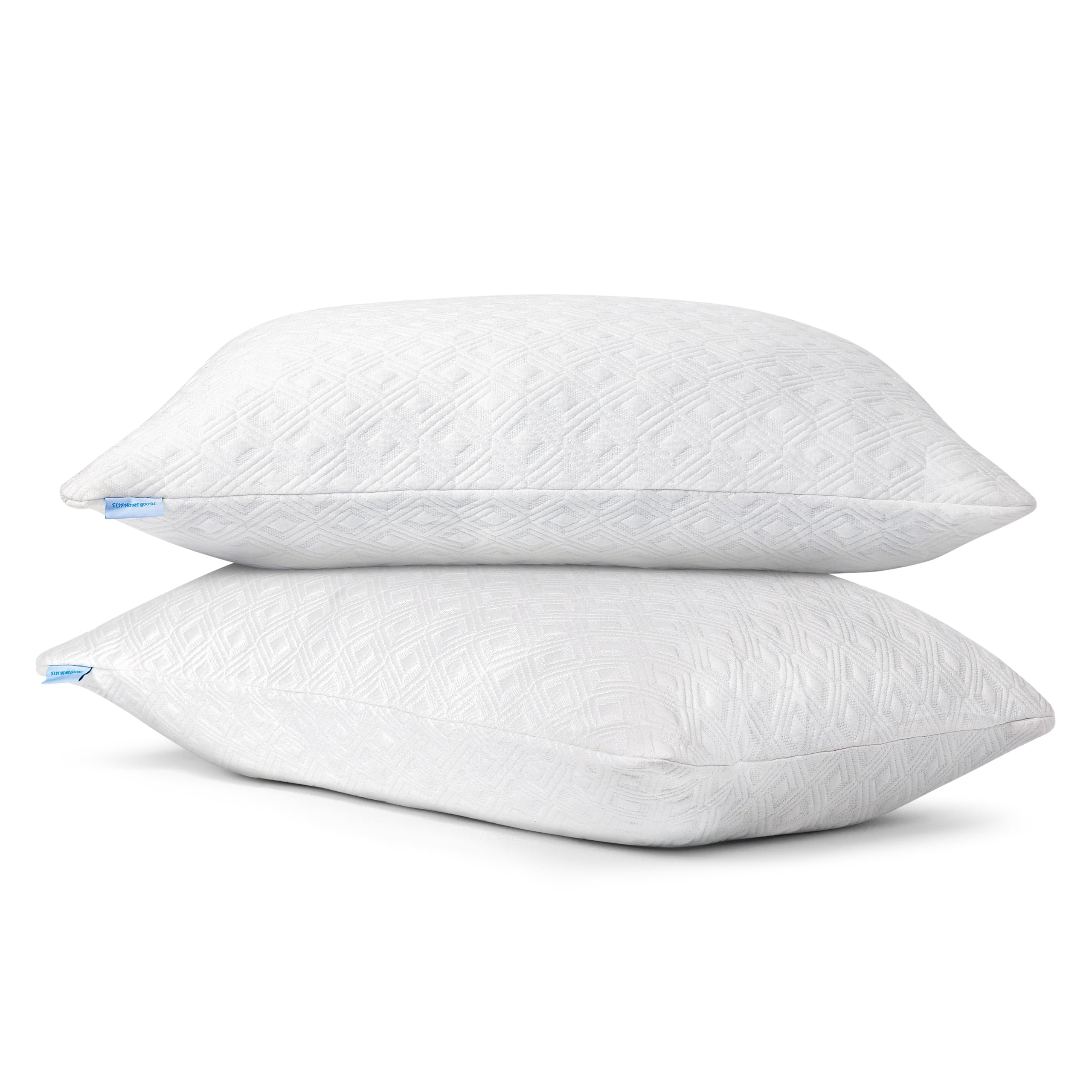 Queen Size Bamboo Rayon Cooling Pillow - Adjustable Shredded Memory Foam for Back, Stomach & Side Sleepers - Breathable & Hypoallergenic Bed Pillow for Hot Sleepers - Perfect for Home, Office & Travel (Pack of 1)