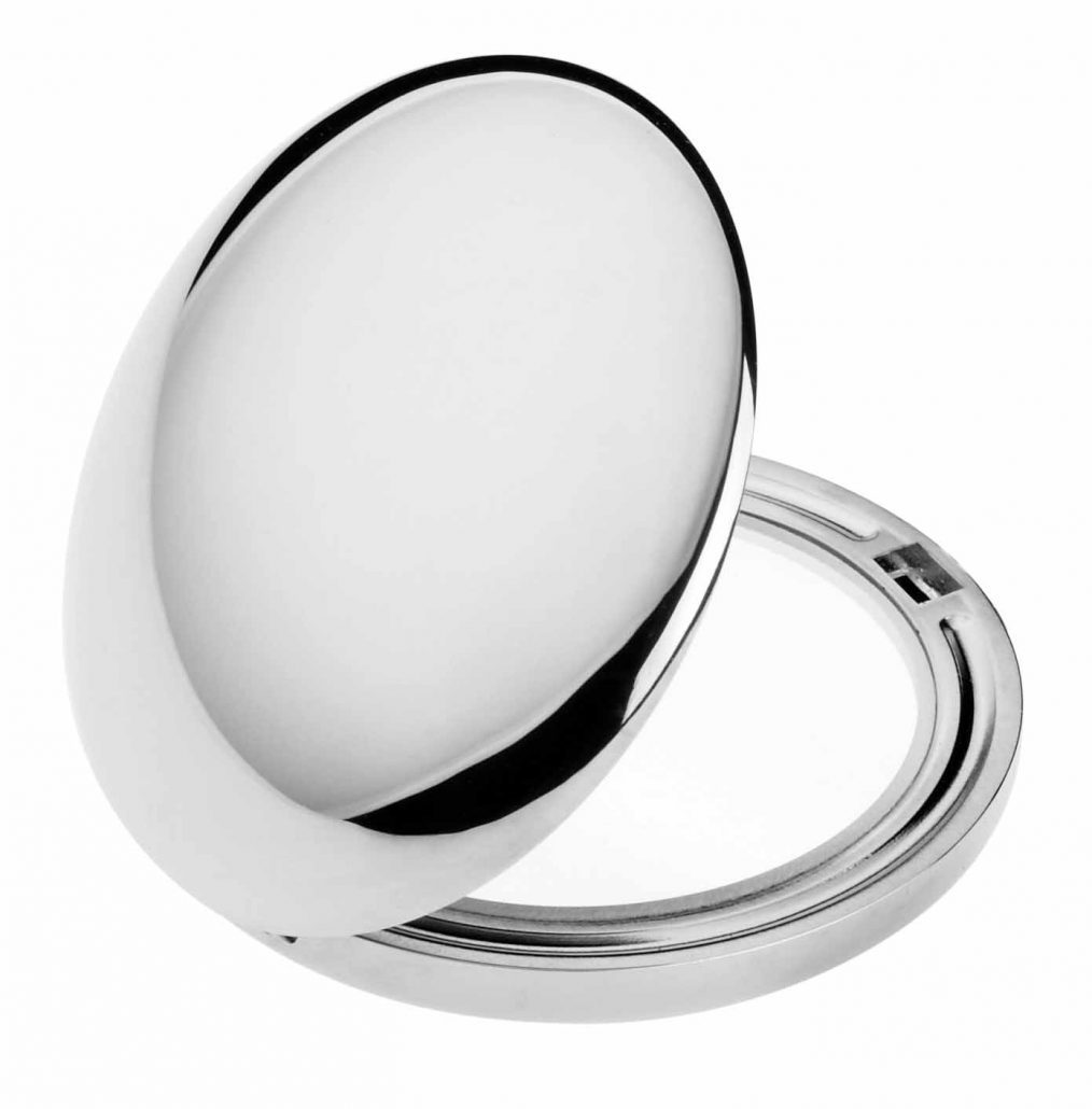 Janeke Round Double Sided Compact Mirror - 3X Magnification & 2 Inch Diameter | Perfect for Makeup, Travel & Handbag Essentials