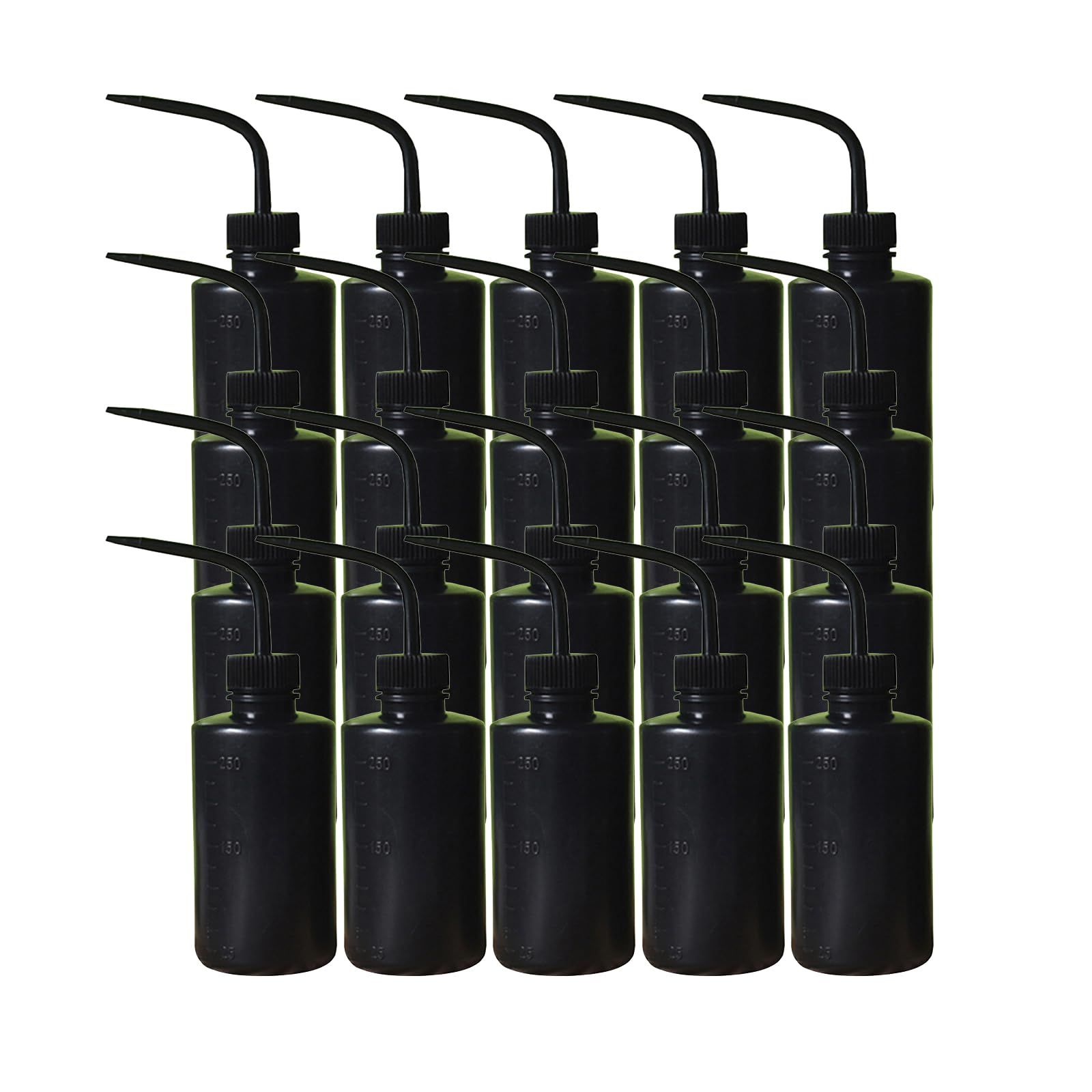 20 Pack 250ml Squeeze Wash Bottles - Narrow Mouth Lab Water Bottles for Eyelash Extensions, Cleaning & Scientific Use | Perfect for Salons, Labs, DIY Projects & Home Organization | Ideal for Beauty Treatments, Chemical Storage & Crafting | Great for Eyelash Glue Application, Nail Art, Hair Dye Mixing & Laboratory Experiments