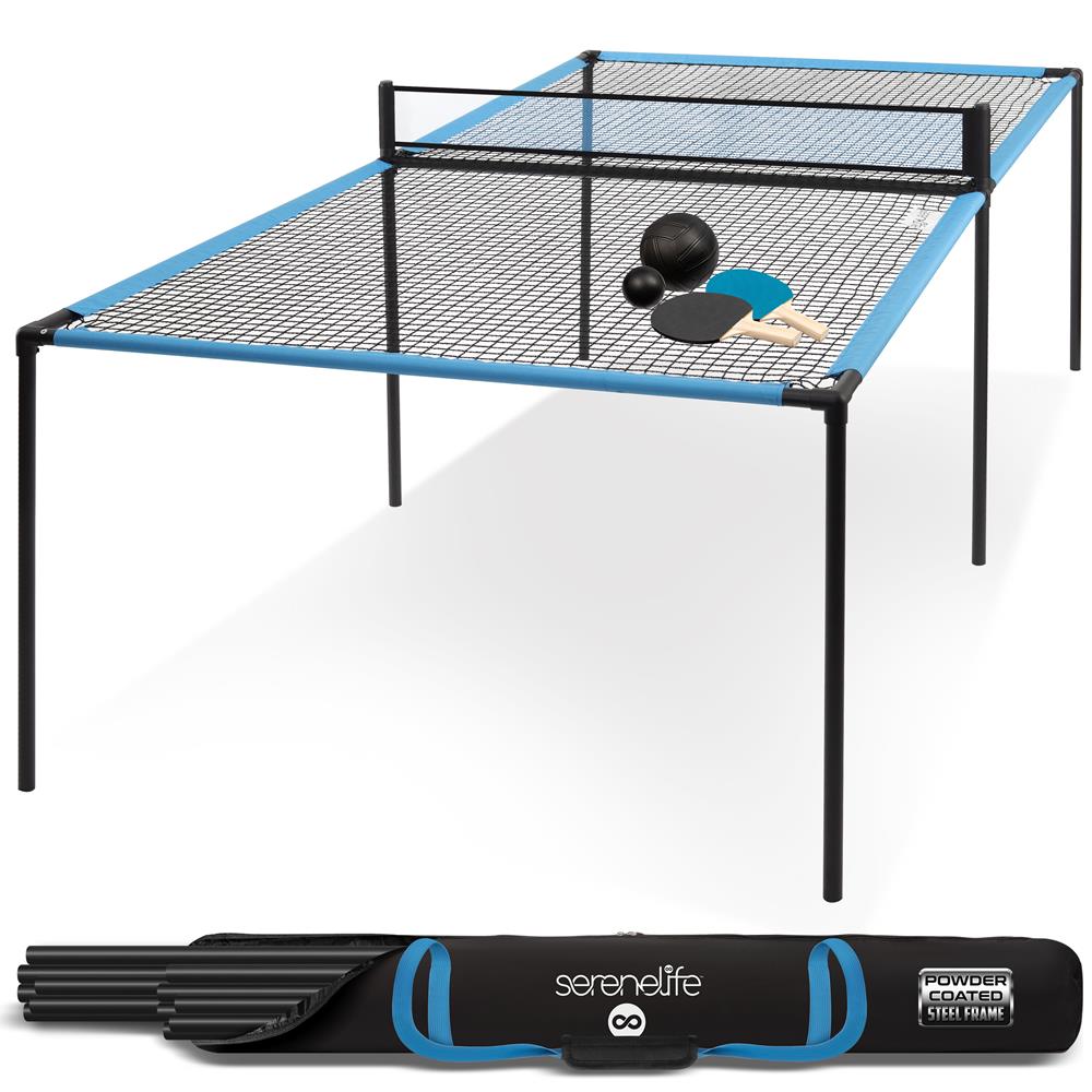Portable Slam Pong Set - Fun Outdoor & Indoor Beer Pong Game for Parties, Beach, Backyard, and Tailgating - Includes 2 Paddles & 6 Balls - Great for Adults & Kids
