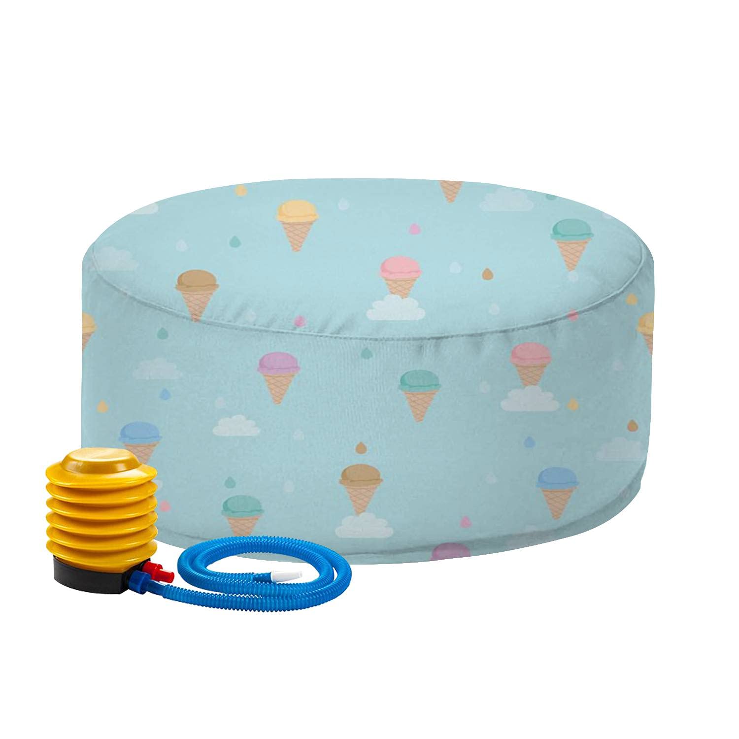 **Inflatable Stool Pouf - Portable Indoor/Outdoor Ottoman for Patio, Garden & Yard - Comfortable Foot Rest & Bean Bag Chair for Adults - Perfect for Lounging, Camping & Relaxation**