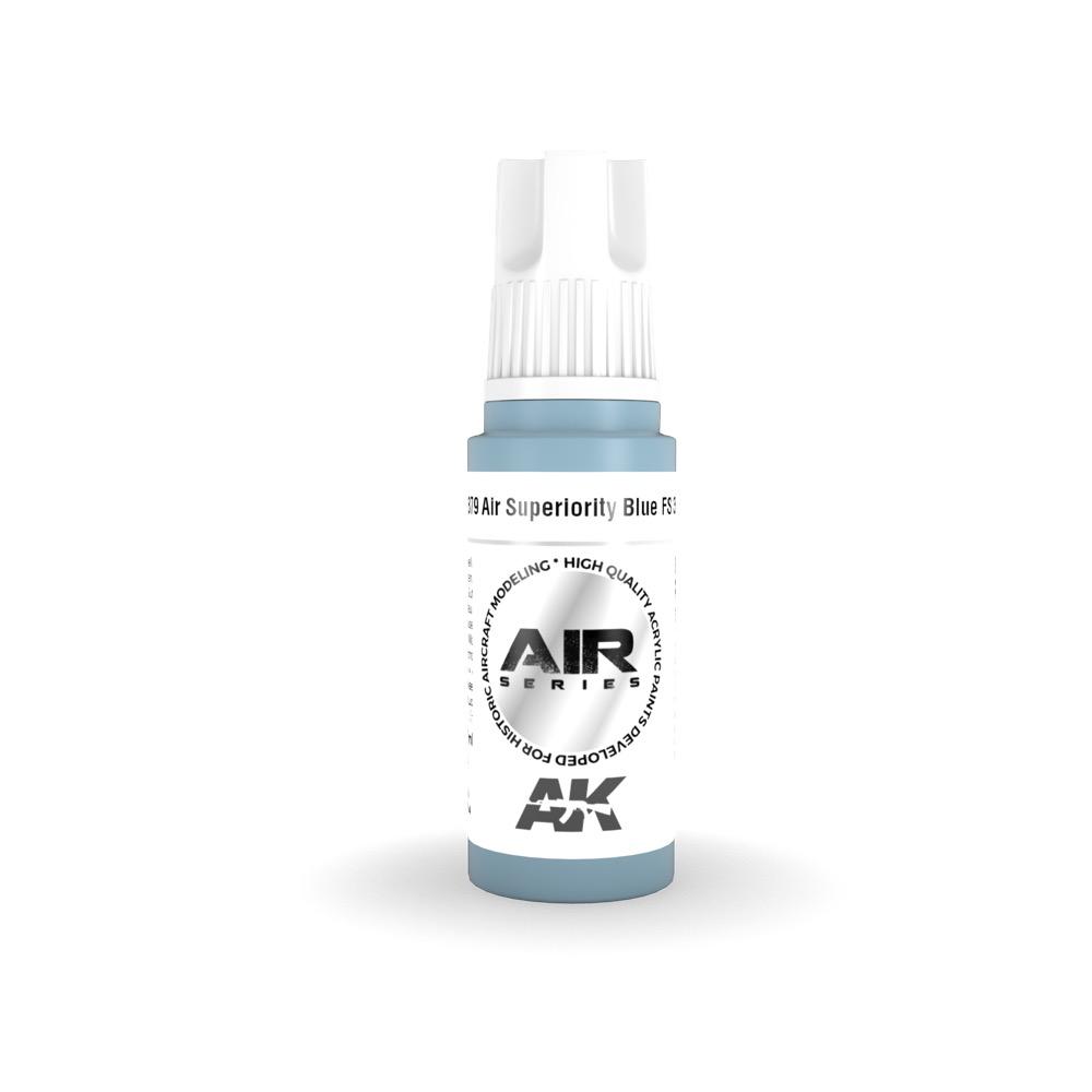 AK Interactive AK11879 Air Series Air Superiority Blue FS 35450 Acrylic Paint - 17ml Bottle, 3rd Generation Formula - Perfect for Scale Model Aircraft, Military Miniatures & DIY Craft Projects