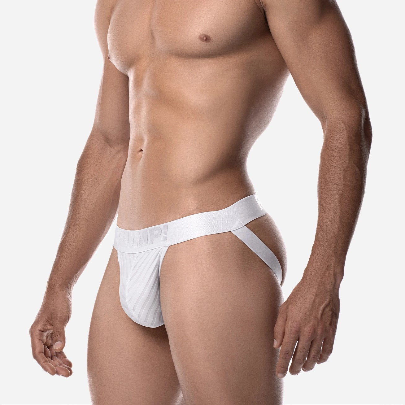 Premium PUMP! Whisper Jockstrap - Breathable White Men's Athletic Underwear for Gym, Running & Sports Support | Comfortable & Moisture-Wicking Design