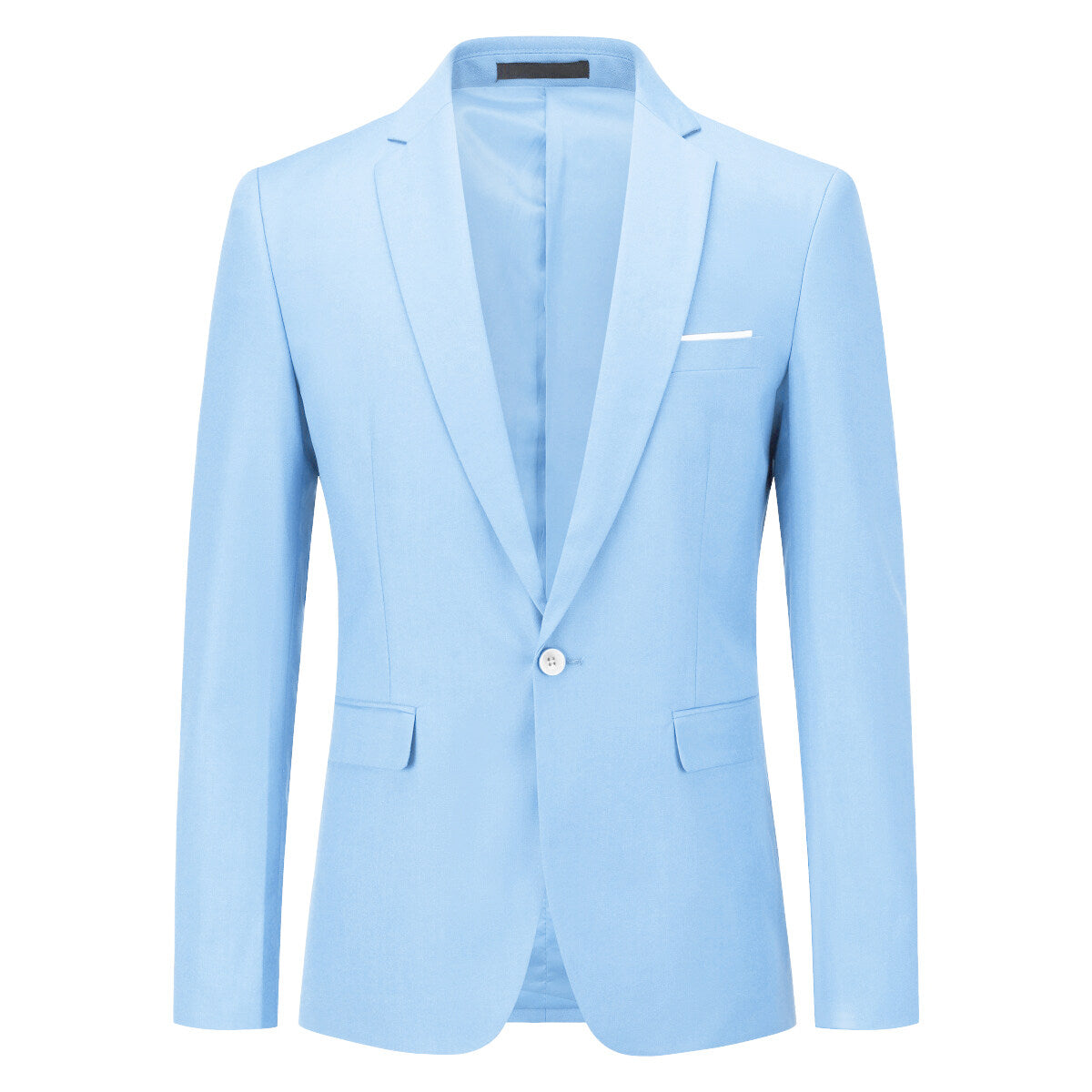 Sky Blue Stylish One Button Casual Blazer for Women - Trendy Office Wear & Business Outfit for Professional Look