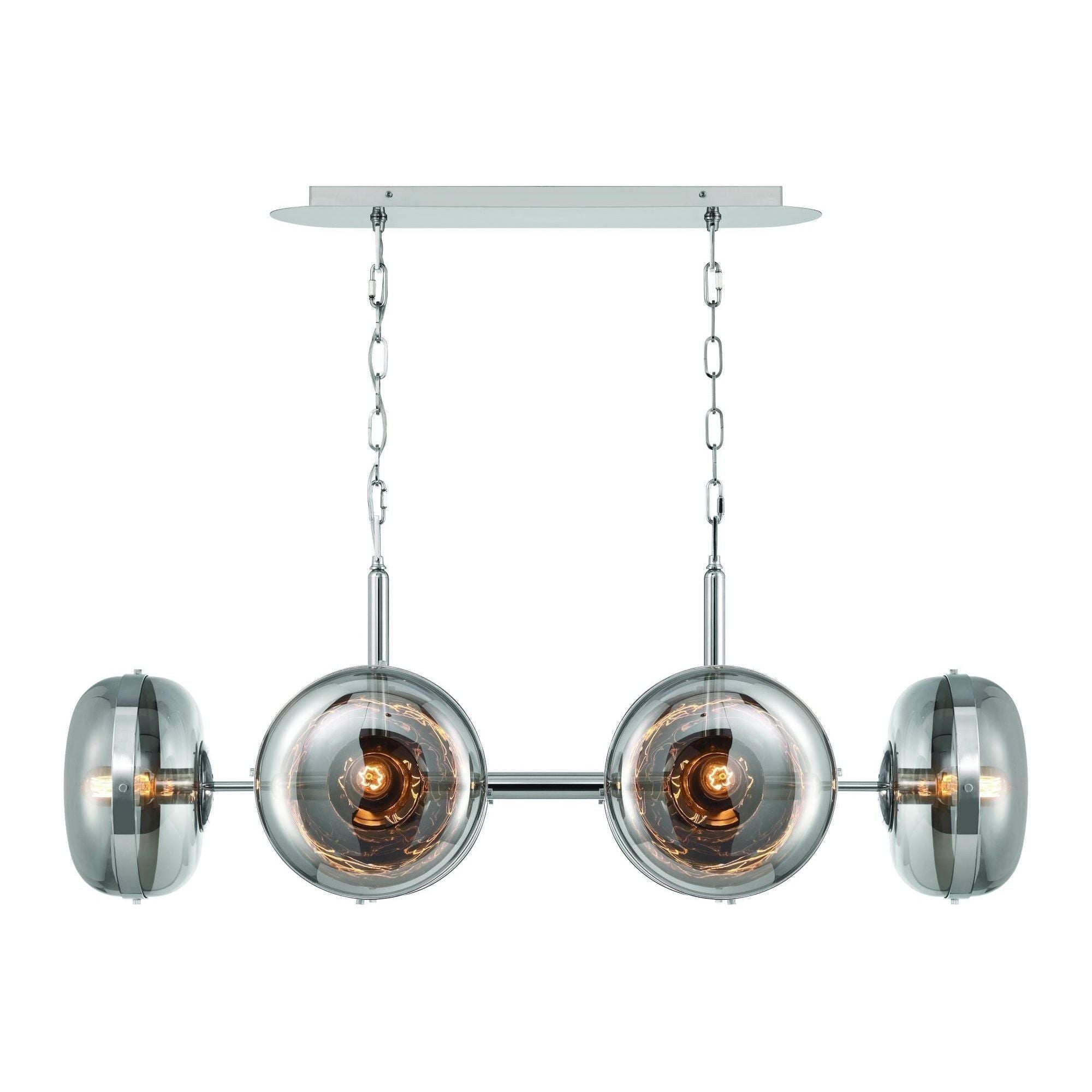 Nottingham 43-Inch 6-Light Chandelier - Elegant Crystal Ceiling Light Fixture for Dining Room, Living Room & Bedroom Decor