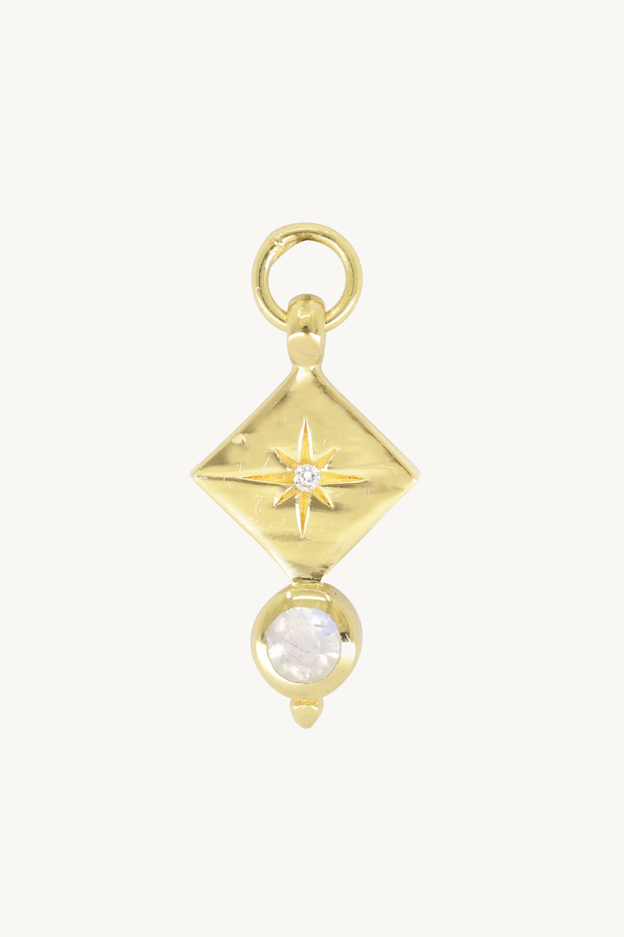 Moonstone Gold Charm Pendant - Elegant Jewelry for Women, Gift for Her, Birthday & Anniversary Present - Perfect for Daily Wear & Special Occasions