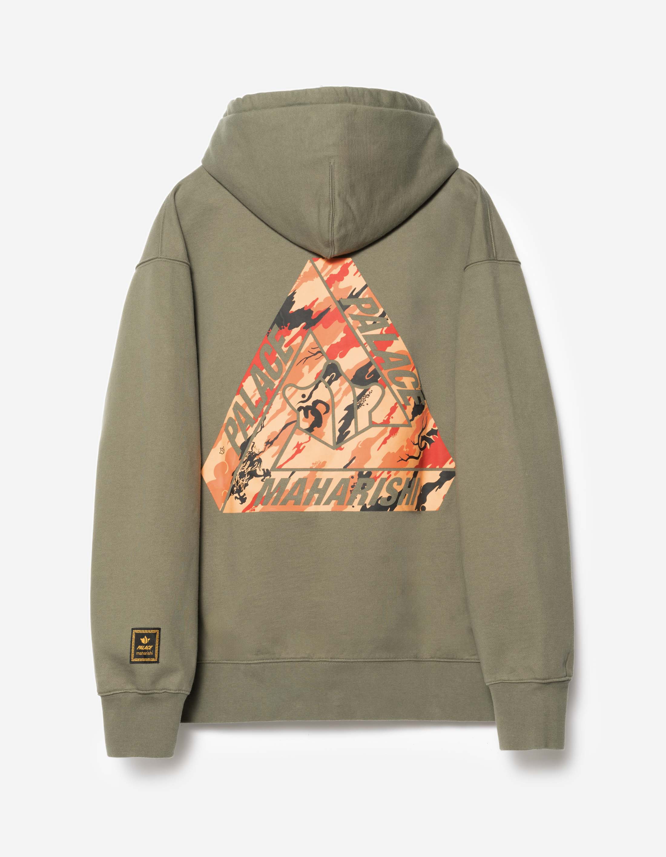 Palace Maharishi Tri Bonsai Hoodie - Olive Green OG 107F Streetwear for Urban Fashion & Skateboarding
