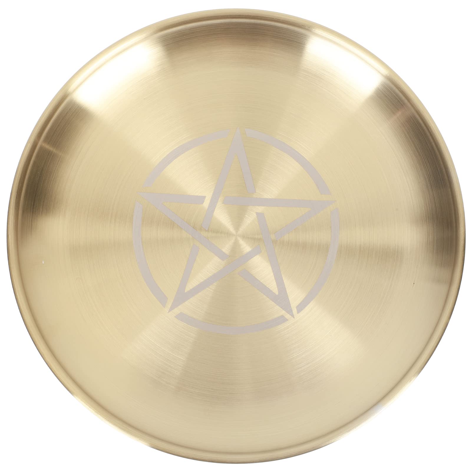 HEMOTON Round Stainless Steel Candle Tray - Elegant Candle Holder for Scented Candles, Ritual Plate & Home Decor - Perfect for Living Room, Bedroom, and Spa Relaxation