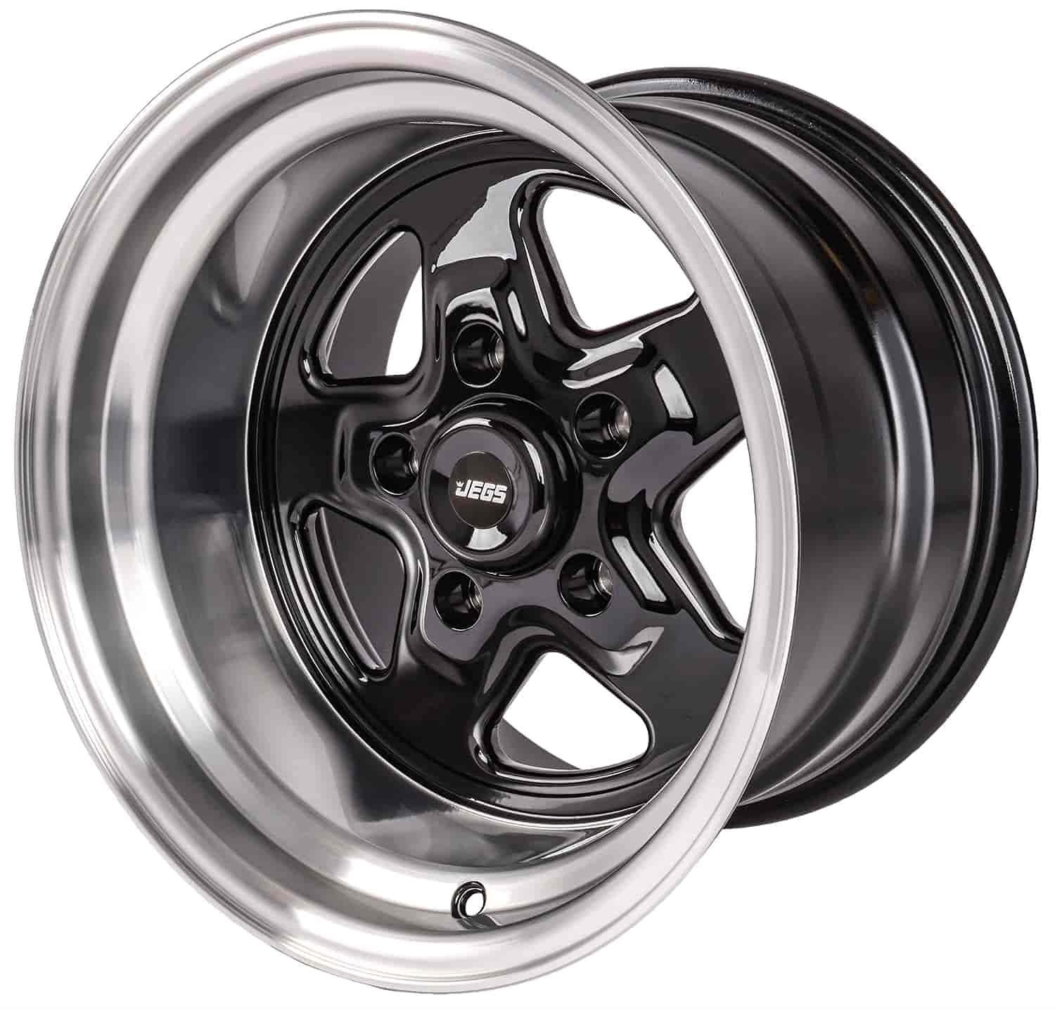 JEGS 66189 Sport Star 5-Spoke Alloy Wheel 15x10 - Lightweight Performance Wheels for Muscle Cars & Hot Rods - Ideal for Drag Racing, Street Performance & Car Shows - Upgrade Your Ride for Track Days and Custom Builds