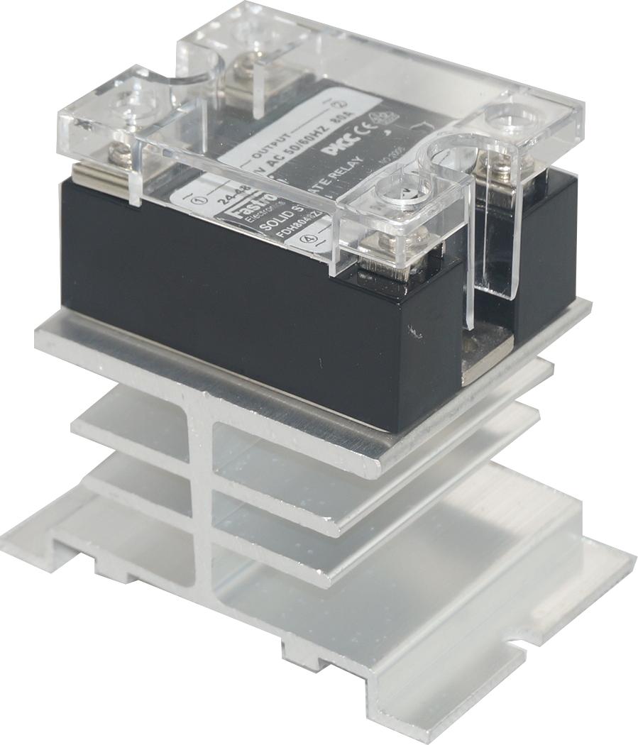 FDH2548ZD3 + HS211B Panel Mount Solid State Relay - 3-32V Control Input, 70-480VAC Output, 21A - Ideal for Industrial Automation, HVAC Systems & Power Control Applications