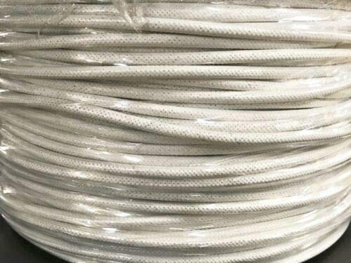 High-Temperature 12 AWG 100 FT Fiberglass Braided Appliance Wire - JumpingLight SRML White Motor Lead Cable for Electronics, DIY Projects - Perfect for Industrial Equipment, Home Appliances & Automotive Wiring