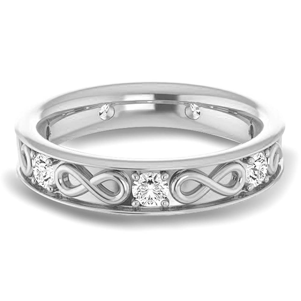 0.70 Carat Round Diamond Infinity Band Men's Wedding Ring - Perfect for Engagement, Anniversary & Gift Giving
