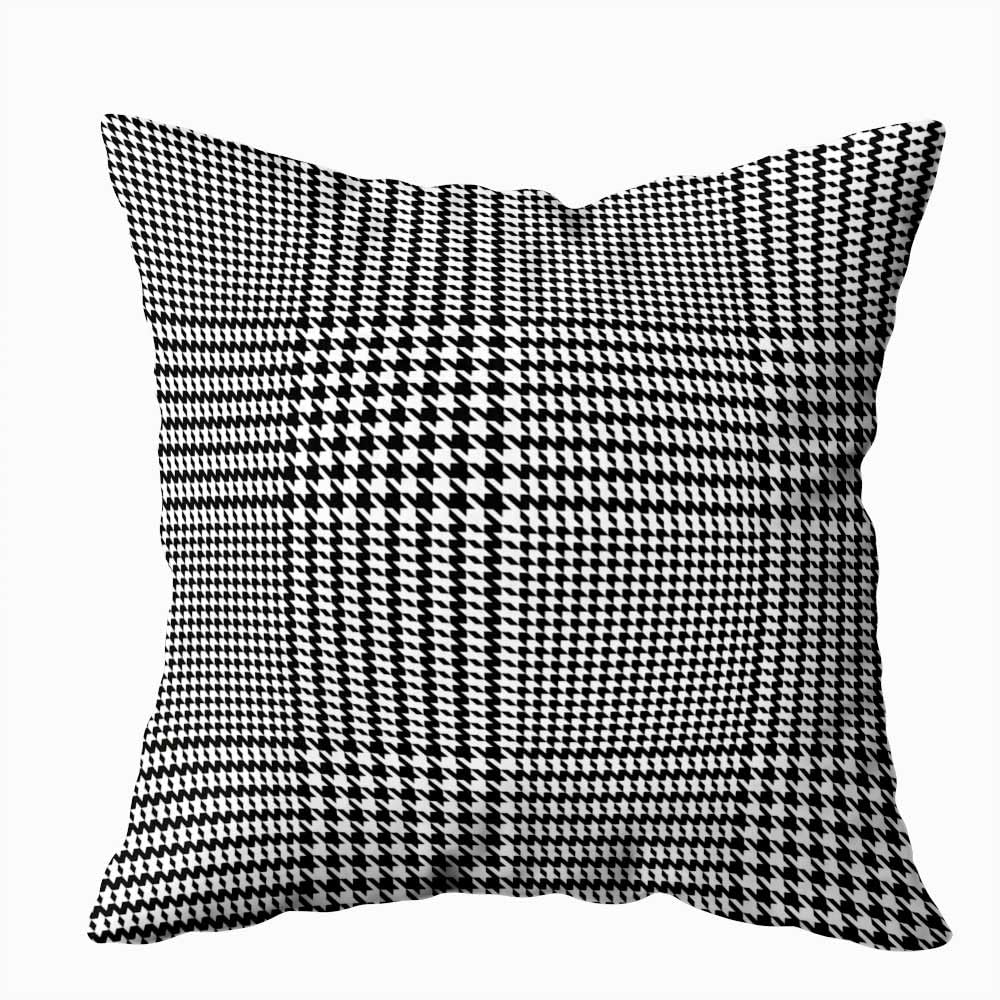 20x20 Inch Plaid Abstract Geometric White and Black Tartan Stripe Pillow Covers - Soft Sofa Cushion Protectors for Living Room, Bedroom Decor - Square Throw Pillow Cases for Home Styling & Comfort
