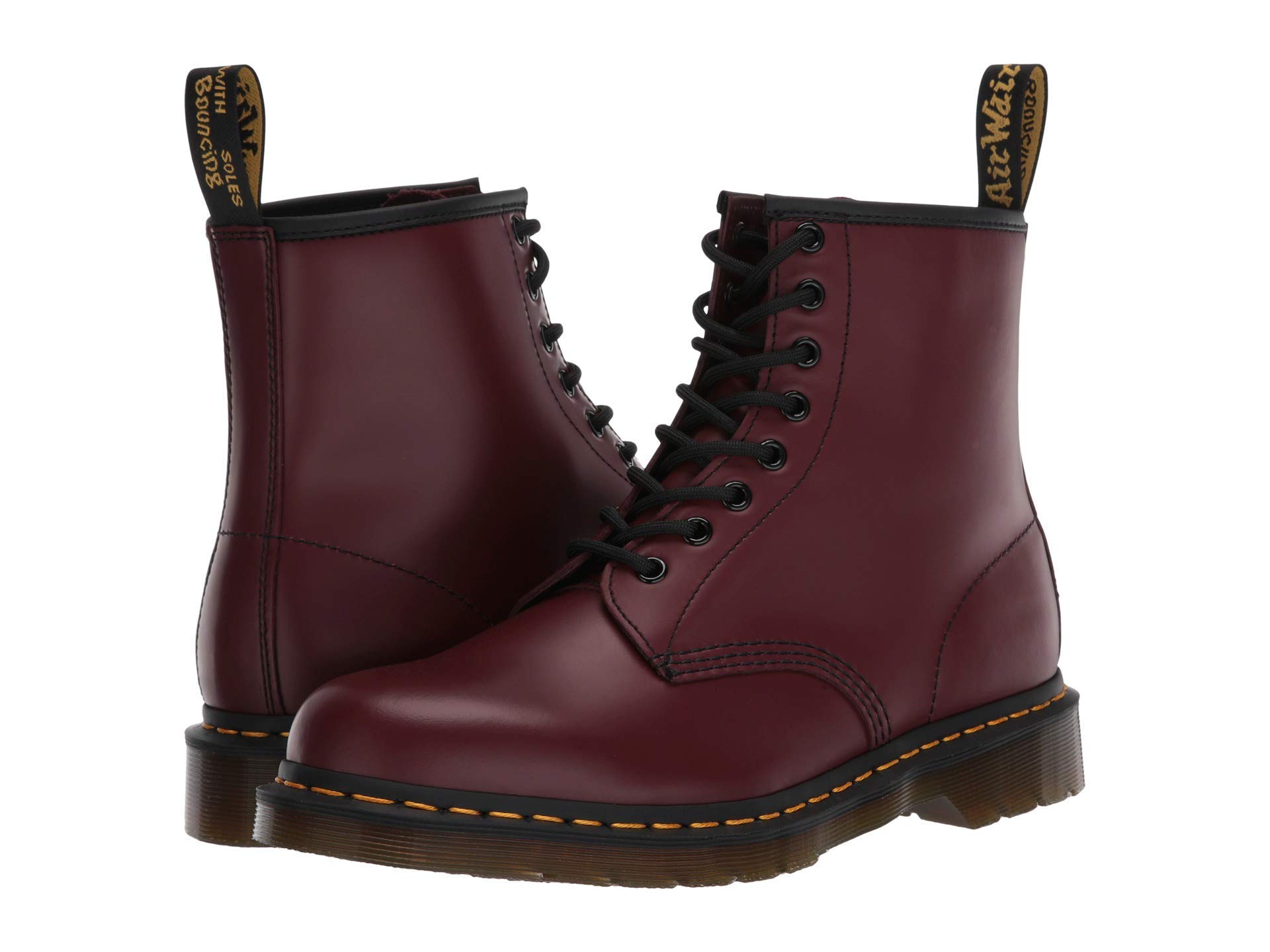 Dr. Martens 1460 8-Eye Leather Boots for Women & Men - Classic Black Combat Boots with Air-Cushioned Sole - Perfect for Punk Fashion, Work Boots & Everyday Wear
