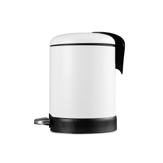 3L Round Bathroom Trash Can - Matt White Finish | Perfect for Bathrooms, Kitchens, and Office Spaces