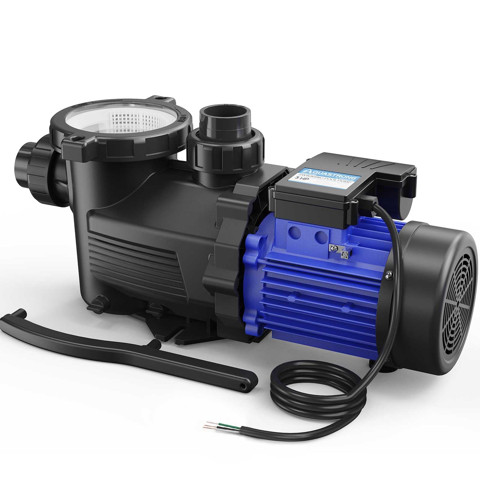 **AQUASTRONG High Flow In-Ground & Above Ground Pool Pump – 3HP, 9350 GPH, 220V, Single Speed – Perfect for Large Pools, Spas, and Water Features**