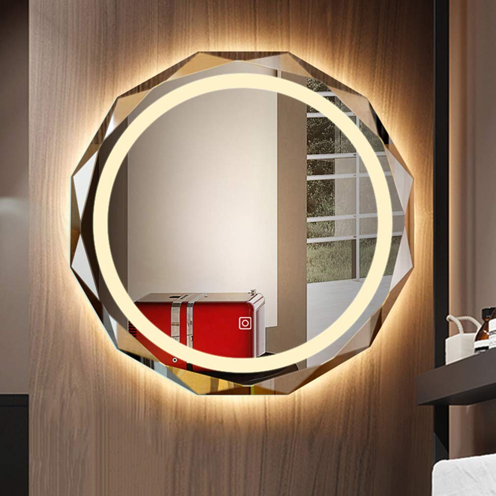 ADASP HORV LED Bathroom Vanity Mirror - Frameless Wall Mount with Touch Switch, White/Warm Light, Waterproof Design for Modern Bathrooms & Makeup Areas