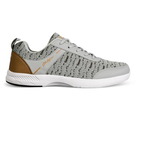 KR Strikeforce Flyer Mesh Lite Grey/Tan Men's Bowling Shoes - Lightweight & Breathable for Competitive Bowling & League Play