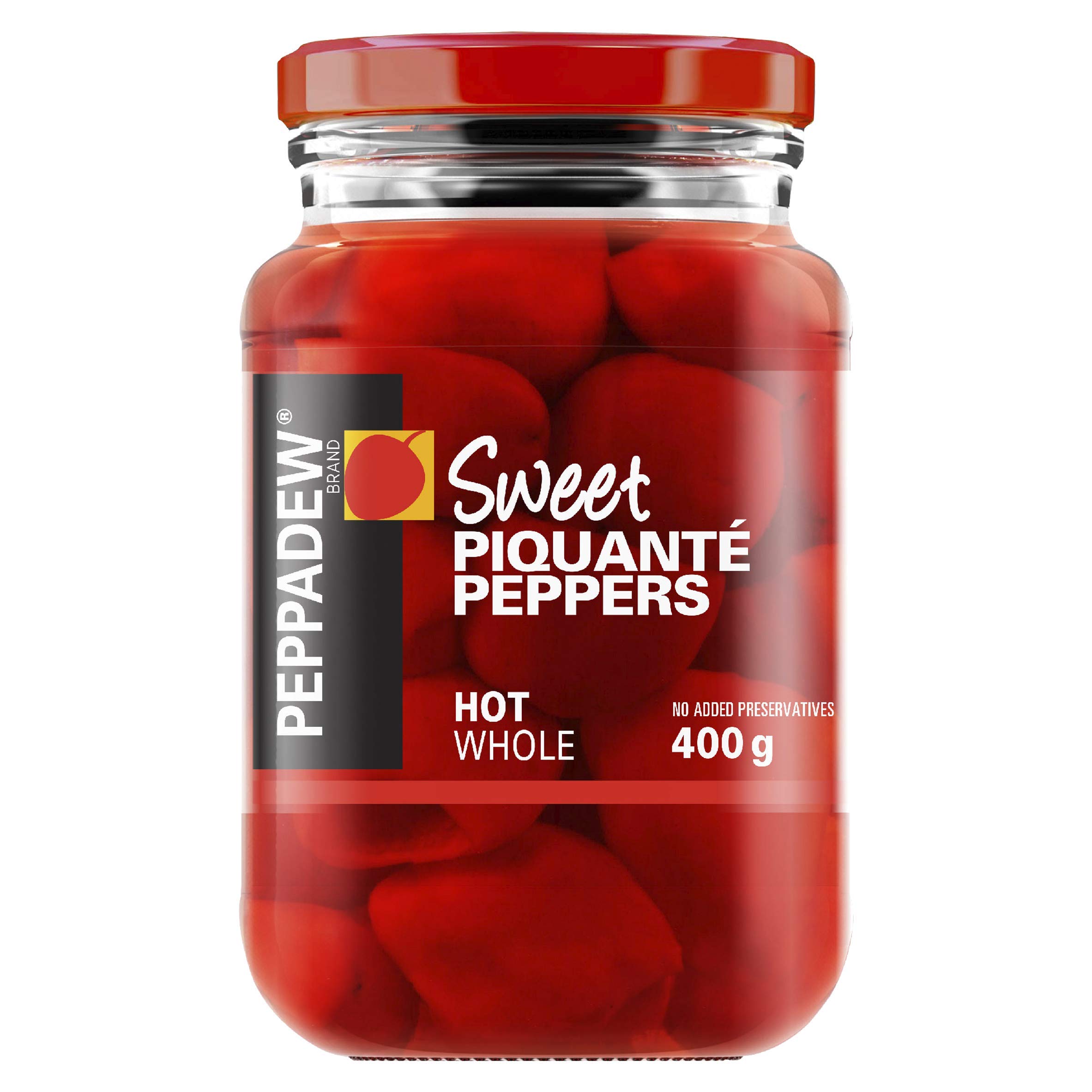 Peppadew Hot Peppers 400g - Sweet & Spicy Pickled Peppers for Salads, Pizzas & Charcuterie Boards - Premium South African Peppers for Cooking & Snacking