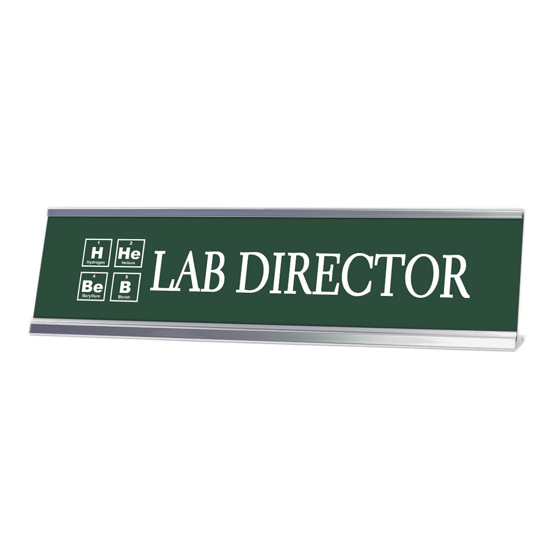 Green Novelty Lab Director Desk Sign - 2 x 8 Inches - Perfect for Office Decor, Science Lab, or Gift for Scientists & Researchers
