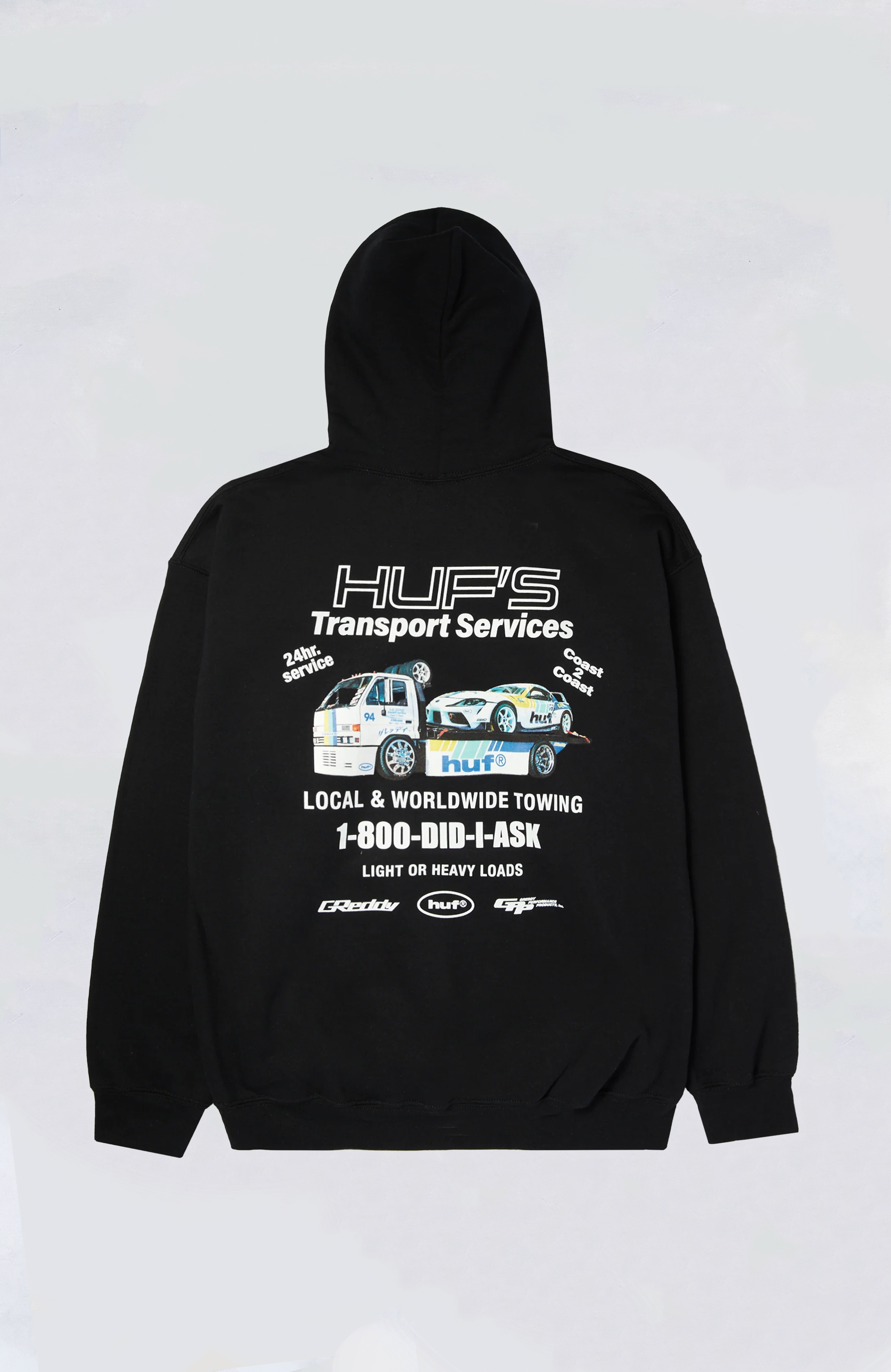 HUF x GReddy Tow P/O Hoodie - Stylish Streetwear for Men & Women - Perfect for Casual Wear, Skateboarding, and Urban Fashion