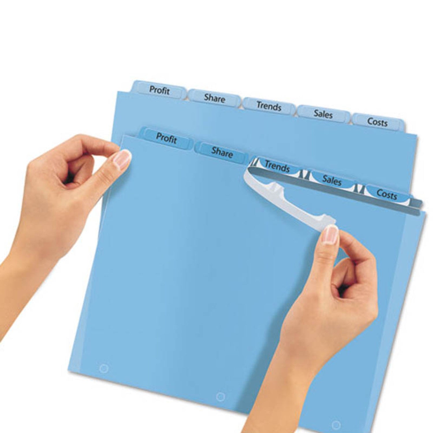 Clear Index Maker Translucent Label Dividers with 8 Tabs - Letter Size for Office Organization, Filing Systems & Document Management