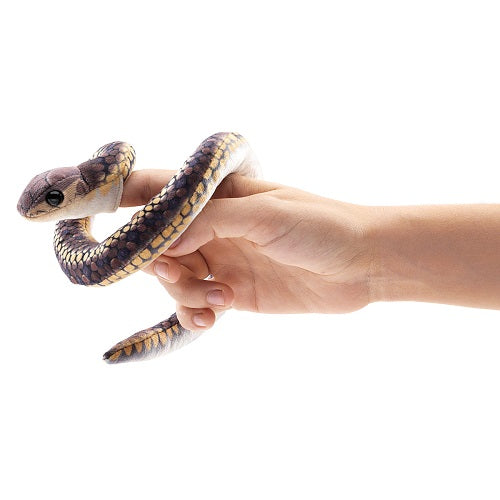 Folkmanis Mini Snake Finger Puppet - Realistic Hand Puppet for Kids, Storytelling & Pretend Play - Perfect for Classroom, Birthday Parties & Interactive Playtime