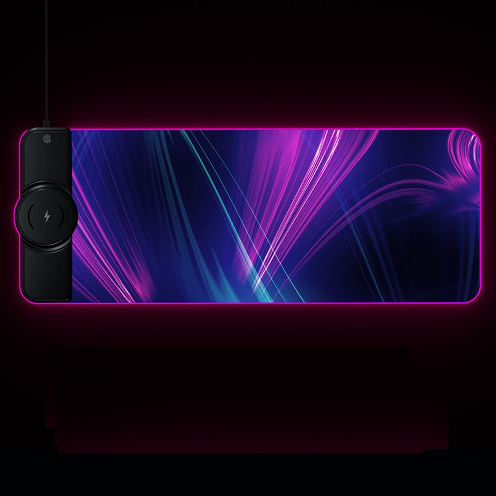 SHANZG 15W Wireless Charging Mouse Pad with RGB Lighting - High-Sensitivity Gaming Mouse Pad, Non-Slip Surface for Streamers & Gamers - Fast Charging for iPhone, Android Phones & Qi-Enabled Devices - Perfect for Gaming Setups, Office Work & Home Use