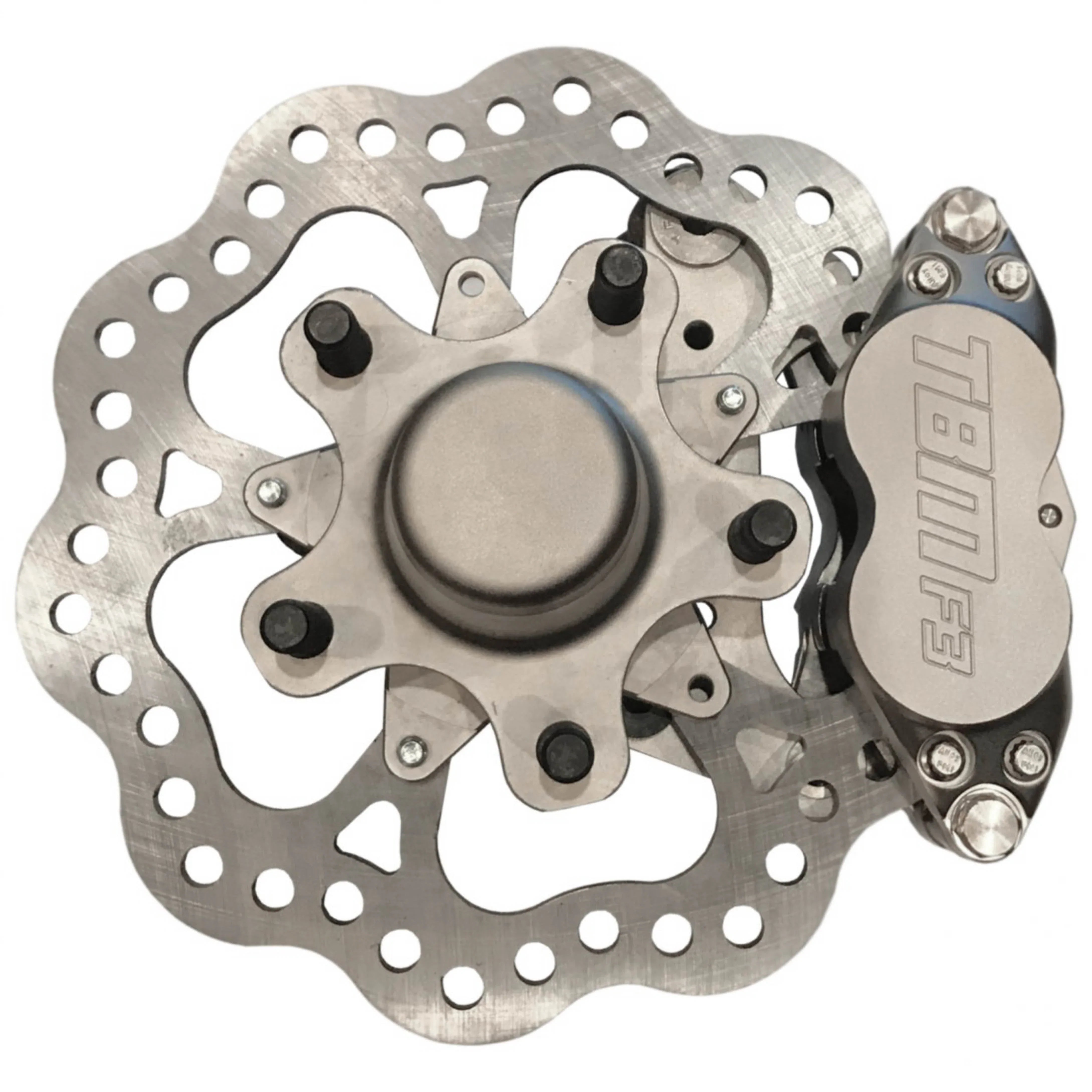 TRZ 326 MUS 21 (79-04 Mustang) 2 Drop Billet Spindle Medium Duty 4 Piston Front Brake Kit - 5 on 4.50 Hubs | High-Performance Braking for Street & Track Racing