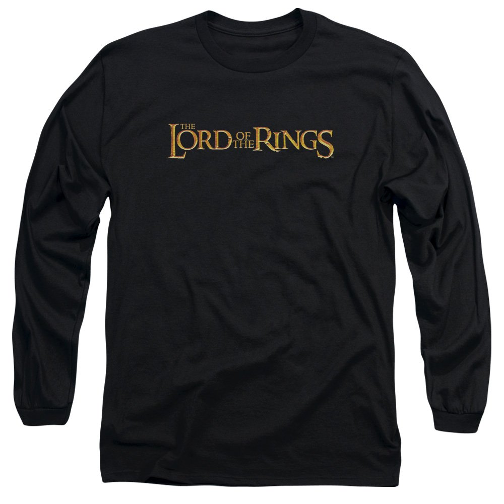 LOTR Men's Long Sleeve Shirt - Lord of the Rings Logo Tee for Fans & Cosplay