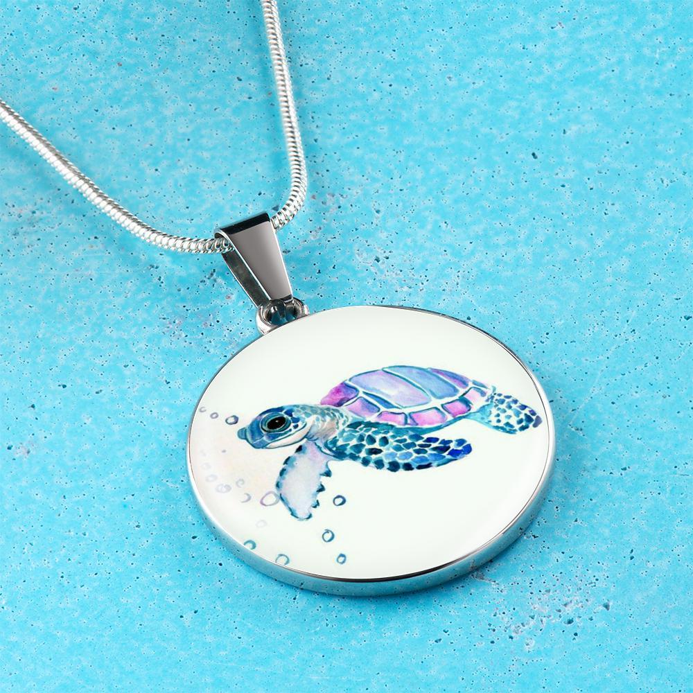 Little Purple Sea Turtle Necklace - Cute Handmade Jewelry Gift for Women & Girls | Perfect for Beach Vacations, Ocean Lovers & Everyday Wear