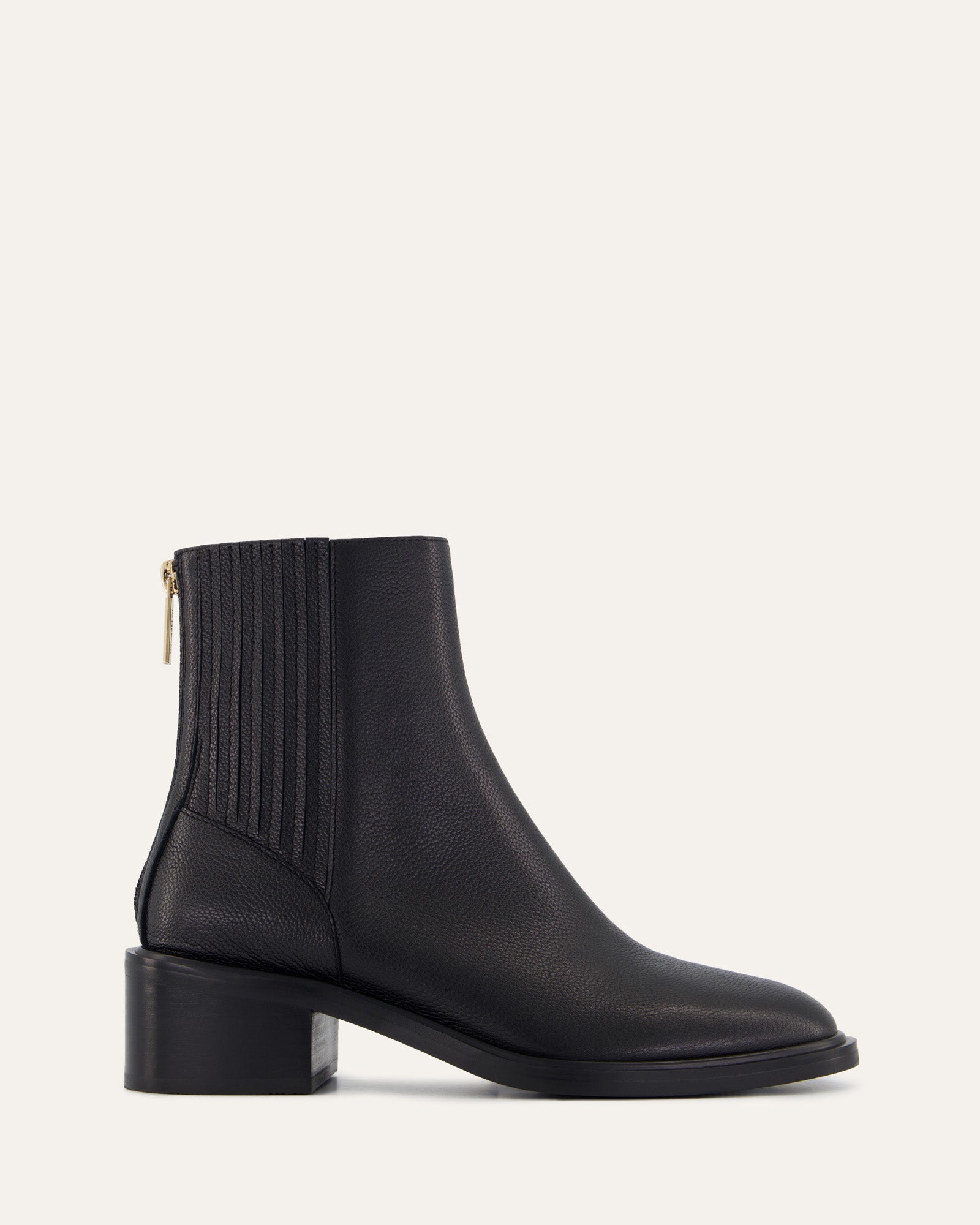 Mason Flat Ankle Boots for Women - Black Leather Chelsea Boots with Side Zipper | Comfortable Casual & Work Shoes for Office, Travel and Everyday Wear
