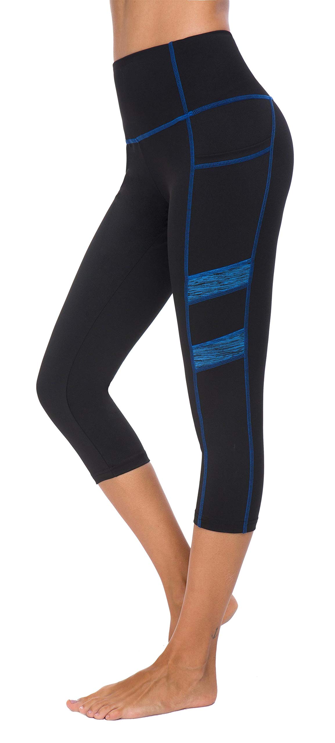 Munvot High Waist Yoga Capri Leggings for Women - Breathable Workout Pants with Pockets, Gym Tights for Running, Yoga & Fitness Training - Perfect for Active Lifestyles & Lounge Wear