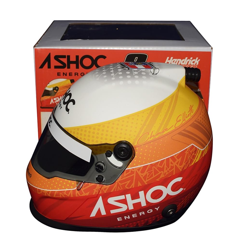 Authentic Autographed 2022 Chase Elliott #9 ASHOC Energy Hendrick Motorsports NASCAR Mini Helmet - Signed Replica with COA - Perfect for Collectors, Racing Fans, and Display