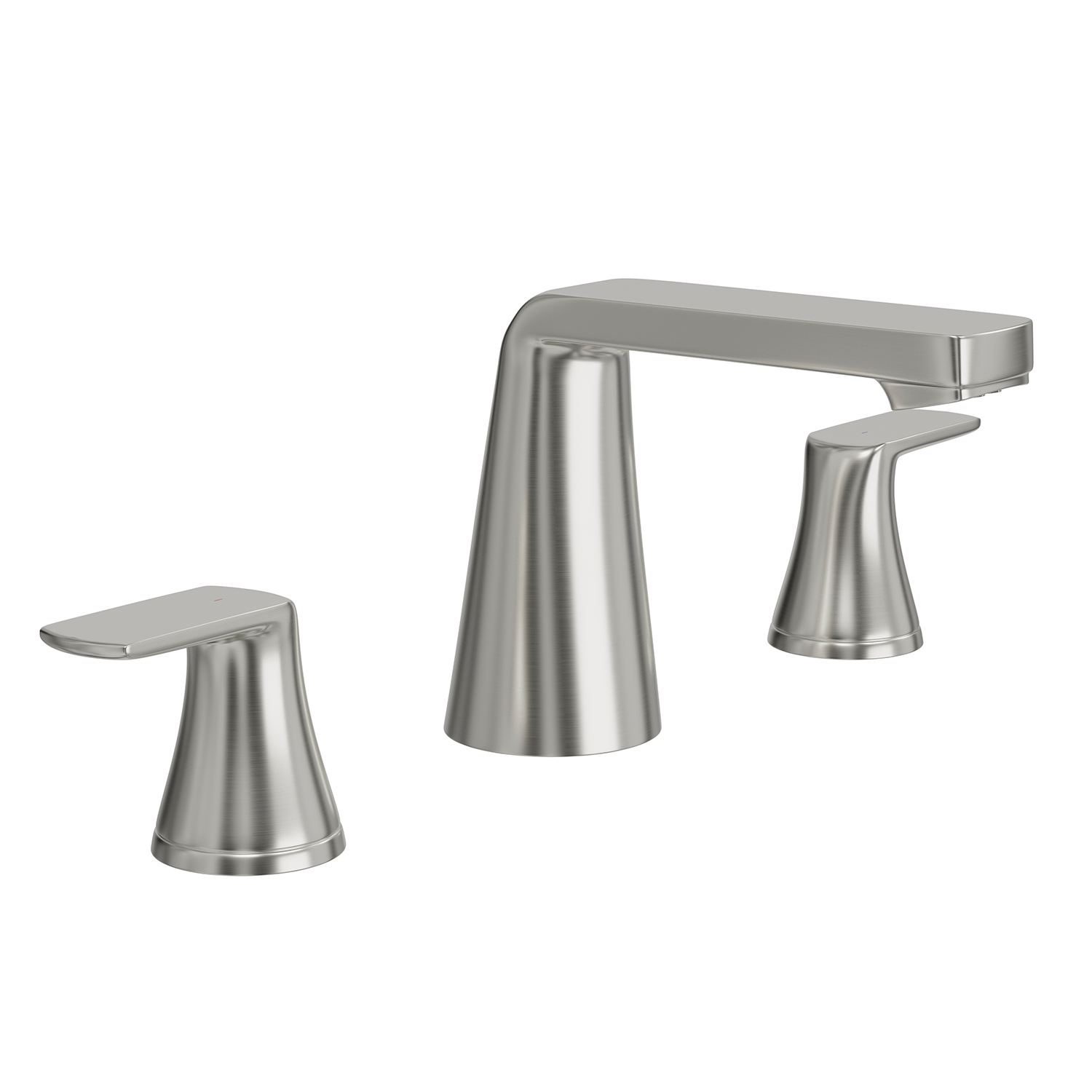 DAX 8236C BN Two Handle Bathroom Faucet - Brass Body with Brushed Nickel Finish, 4 Inch Spout Height - Perfect for Bathroom Vanity, Sink, and Powder Room Installation