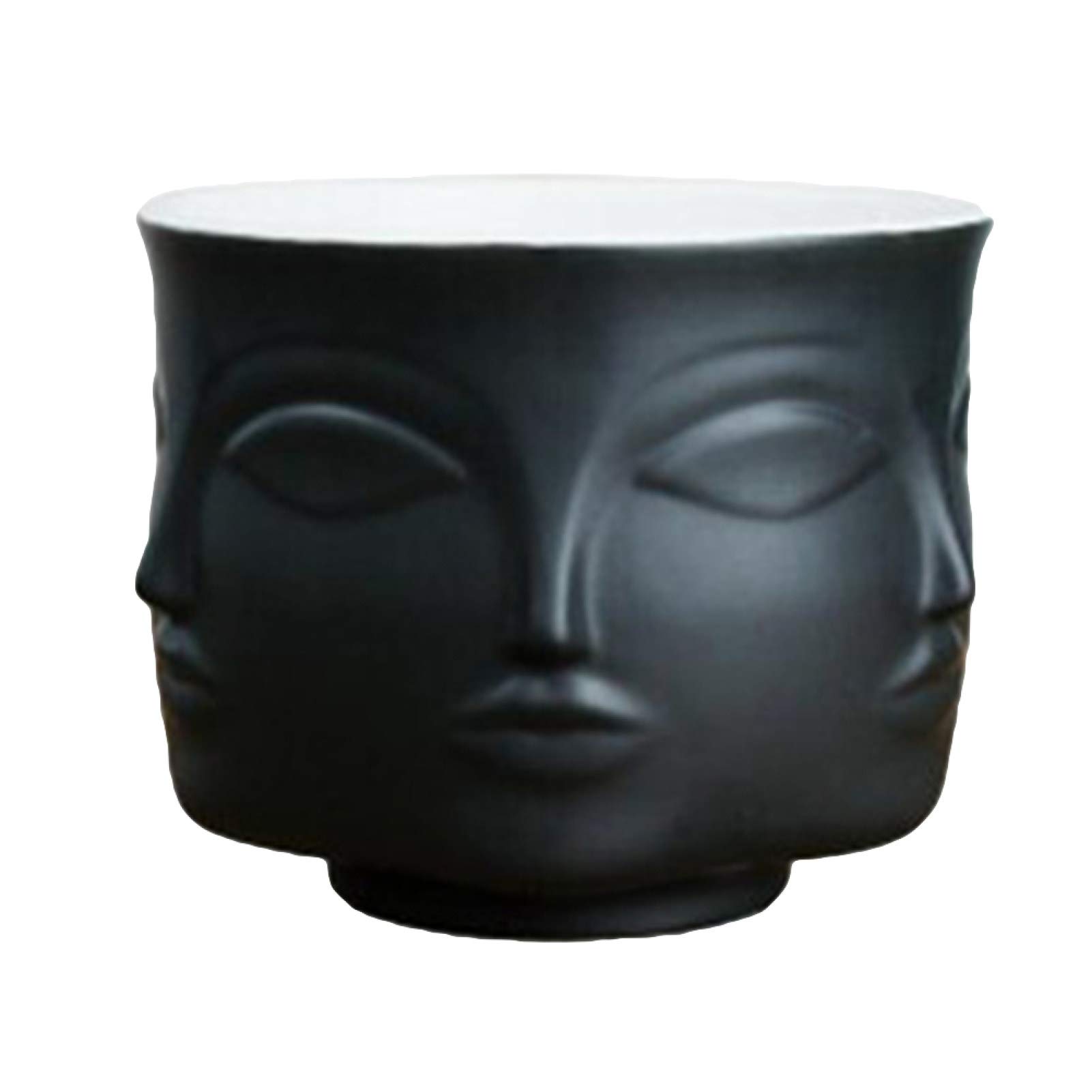 Unique Human Face Shaped Ceramic Planter - Irregular Succulent & Cactus Flower Pot with Drainage Hole - Modern Home & Office Decor for Indoor Plants (2-Pack) - Perfect for Windowsills, Desks, and Gift Giving