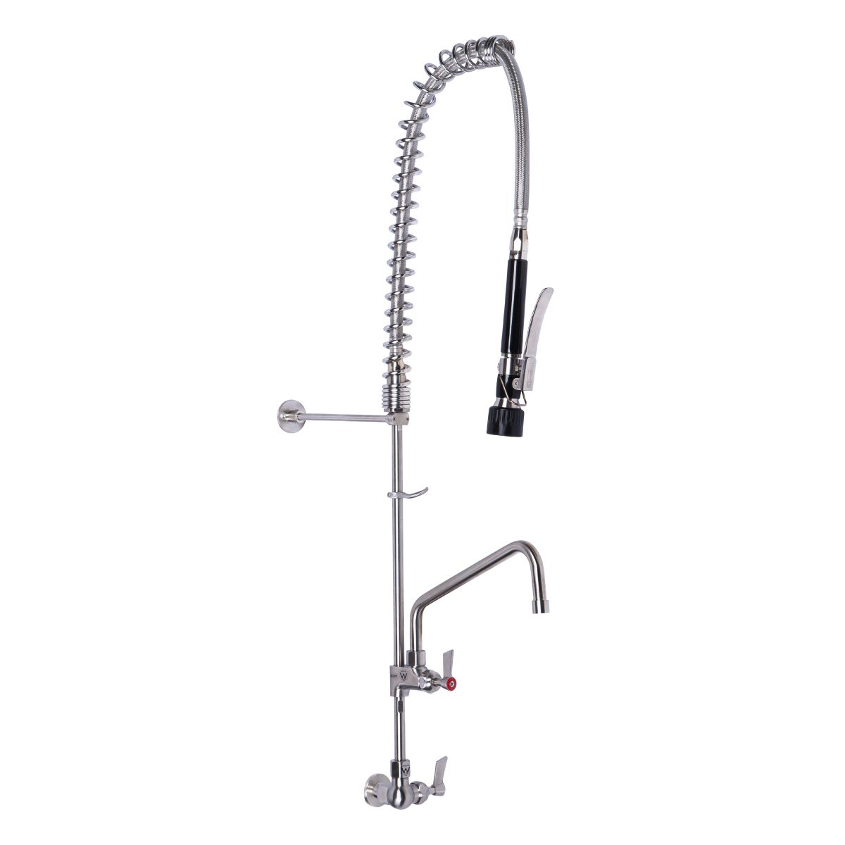 3Monkeez Stainless Steel Single Wall Mount Pre-Rinse Faucet with 12