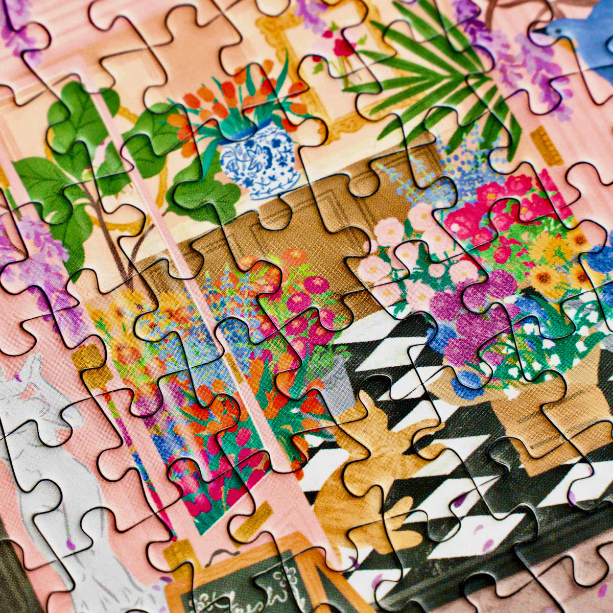 Floral Frenzy 99 Piece Jigsaw Puzzle for Adults & Kids - Beautiful Flower Puzzle Game for Family Game Night, Classroom Activities & Relaxation