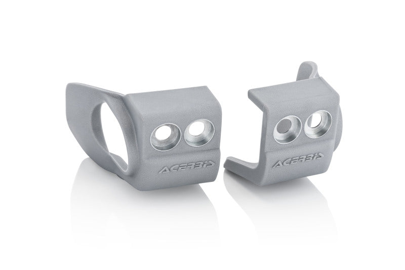 Acerbis 17+ Fork Boot Protectors for KTM 125-450 SX/SX-F/XC/XC-W/EXC-F & Husqvarna/GasGas/Sherco Motorcycles - Silver | Dirt Bike Fork Guard for Off-Road & Trail Riding Protection